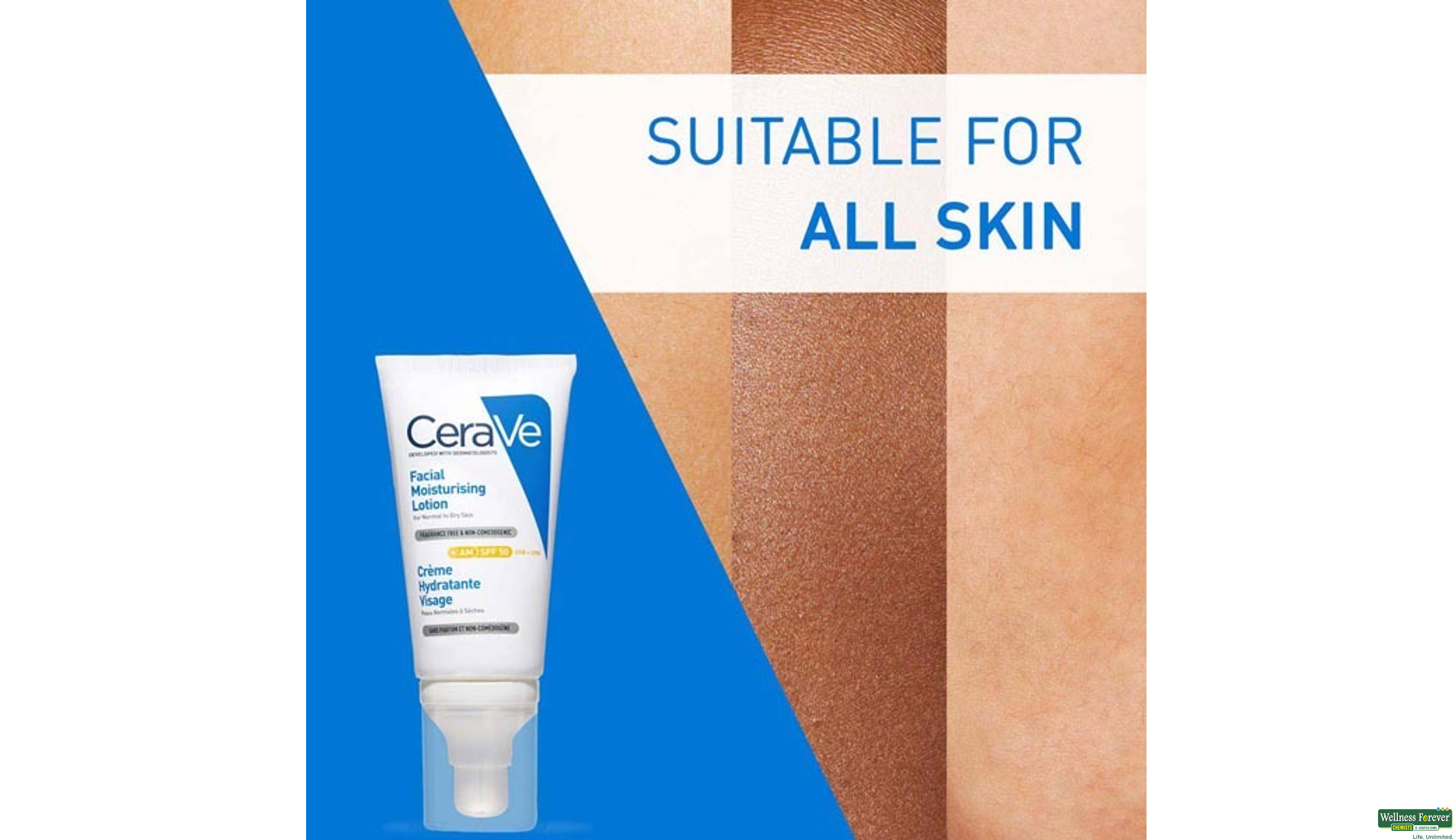 CERAVE AM SPF50 NORMAL-DRY SKIN F/MOIST LOTION 52ML- 10, 52ML, null