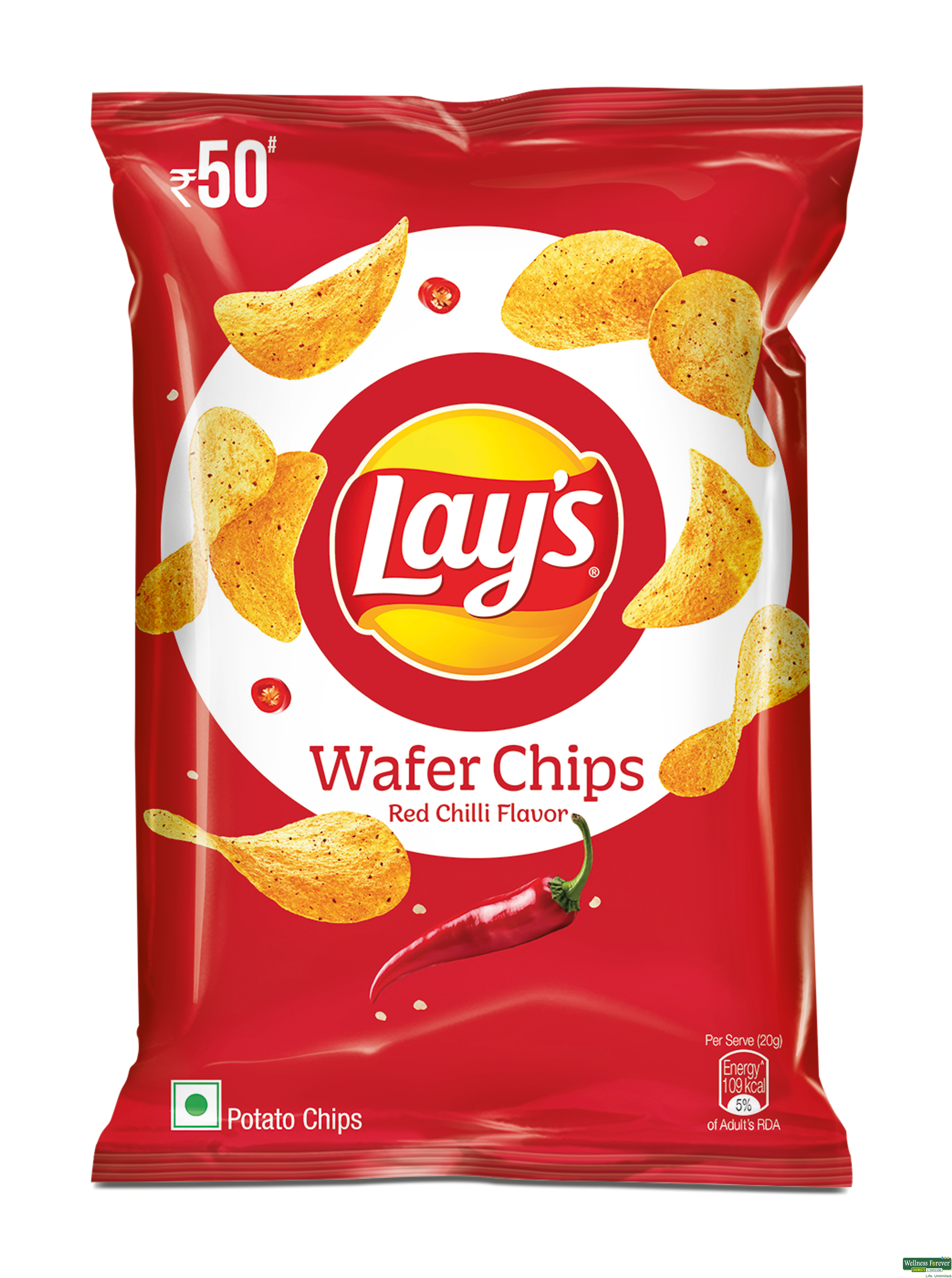 LAYS WAFER CHIPS RED CHILLI 82G-image
