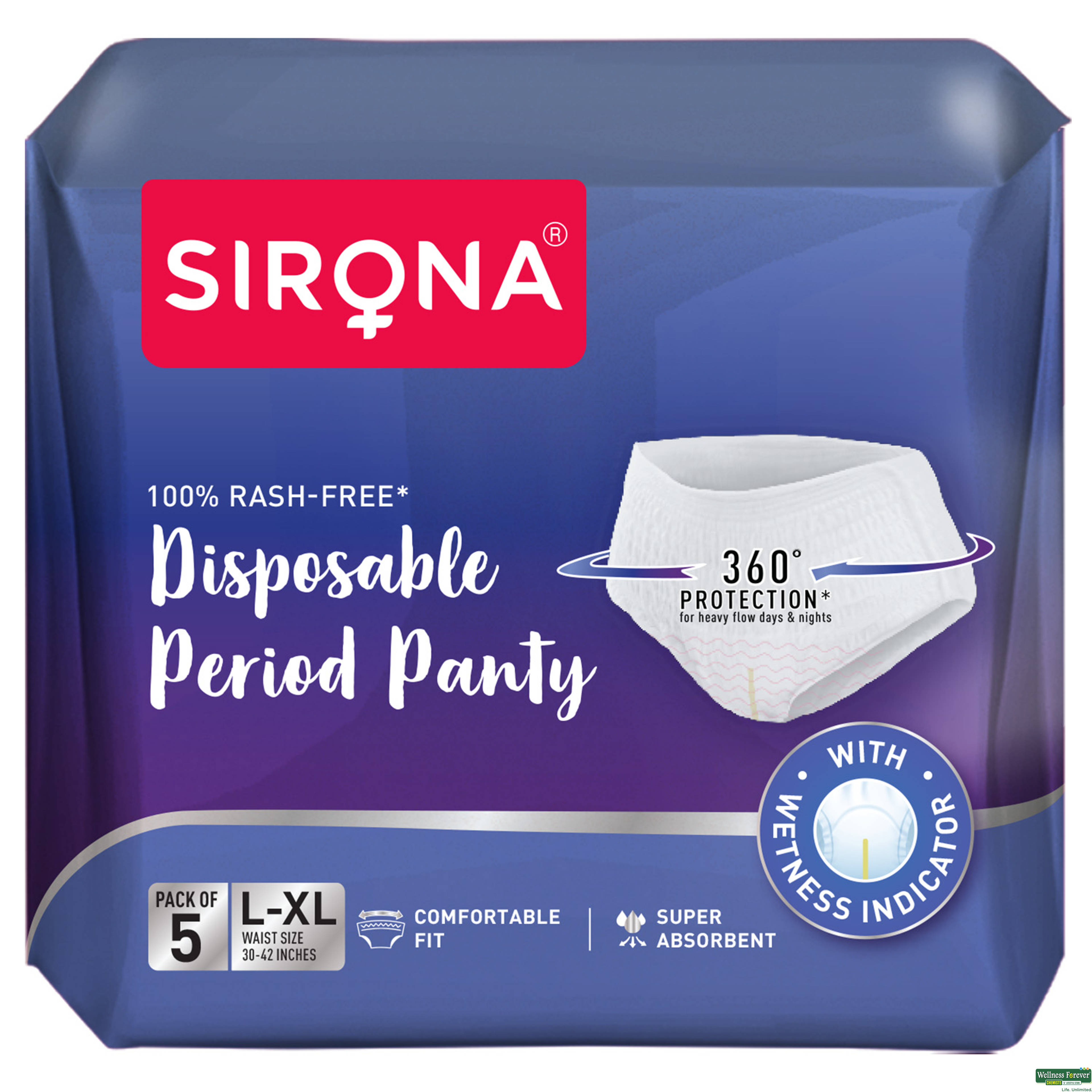 SIRONA DISPOSABLE PERIOD PANTY L-XL 5PC-image