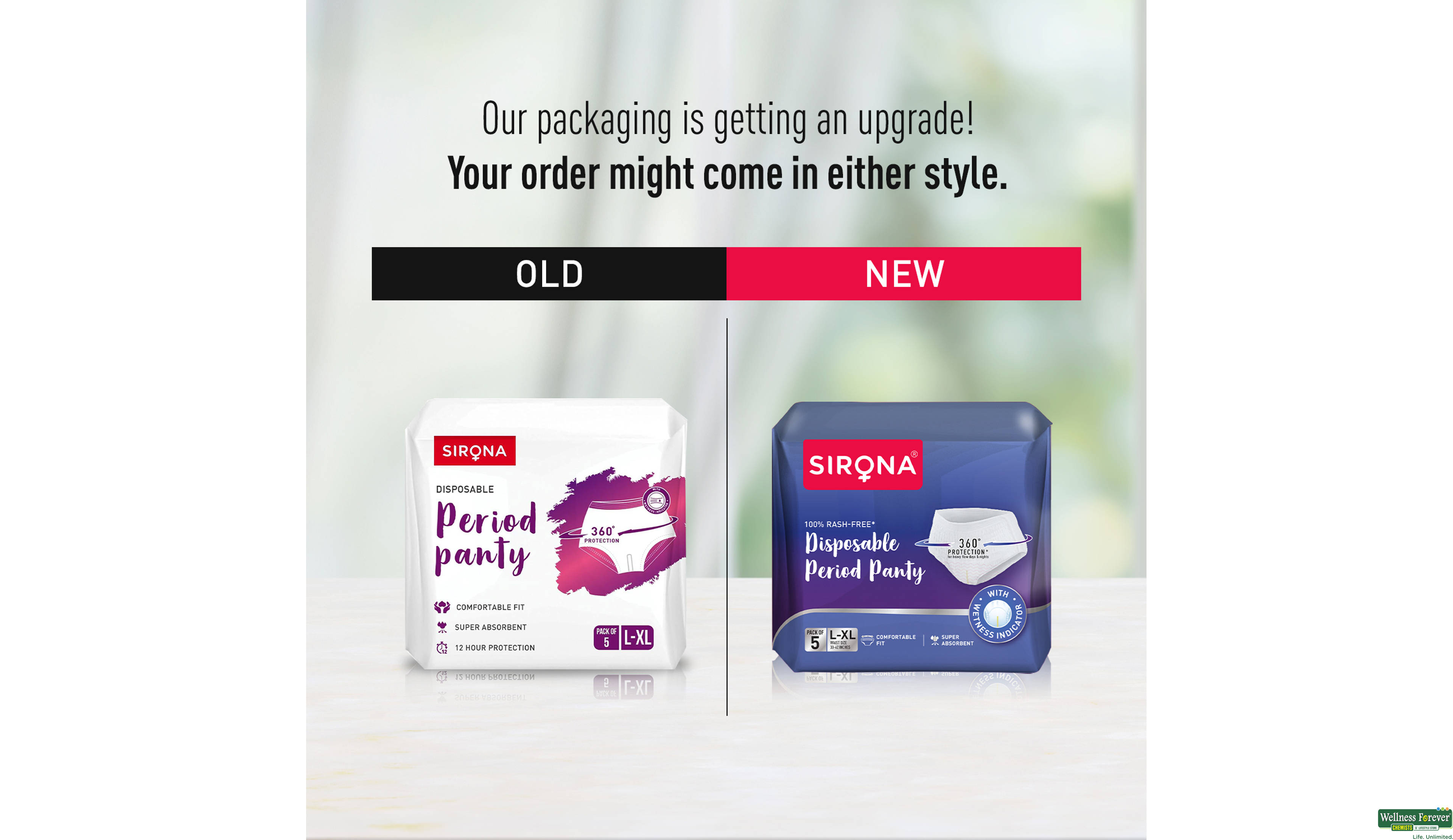 SIRONA DISPOSABLE PERIOD PANTY L-XL 5PC- 2, 5PC, null