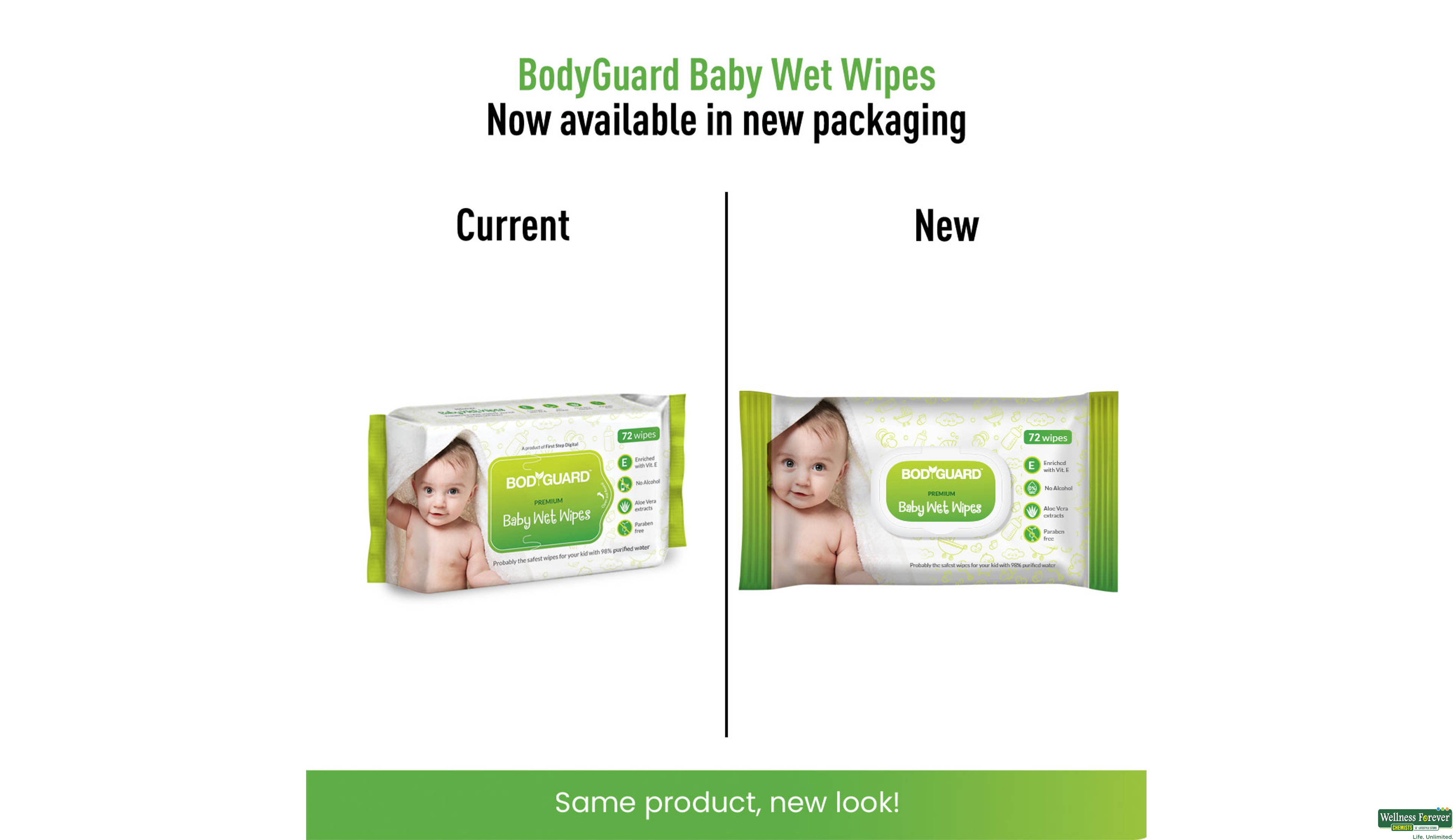 SIRONA BABY WET WIPES 72PC- 9, 72PC, null