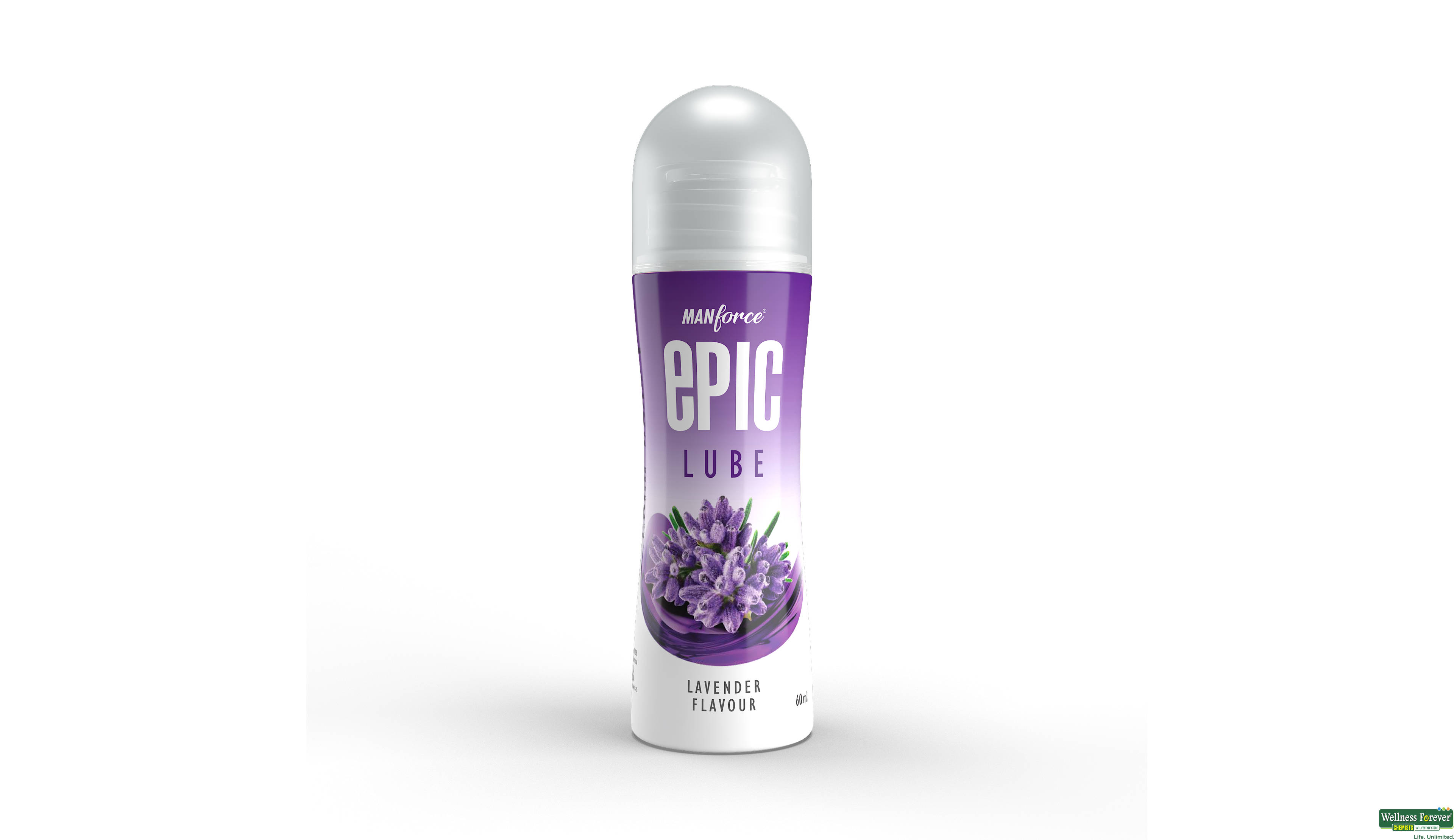 MANFORCE EPIC WATER BASED LUBE LAVENDER 60ML- 1, 60ML, null