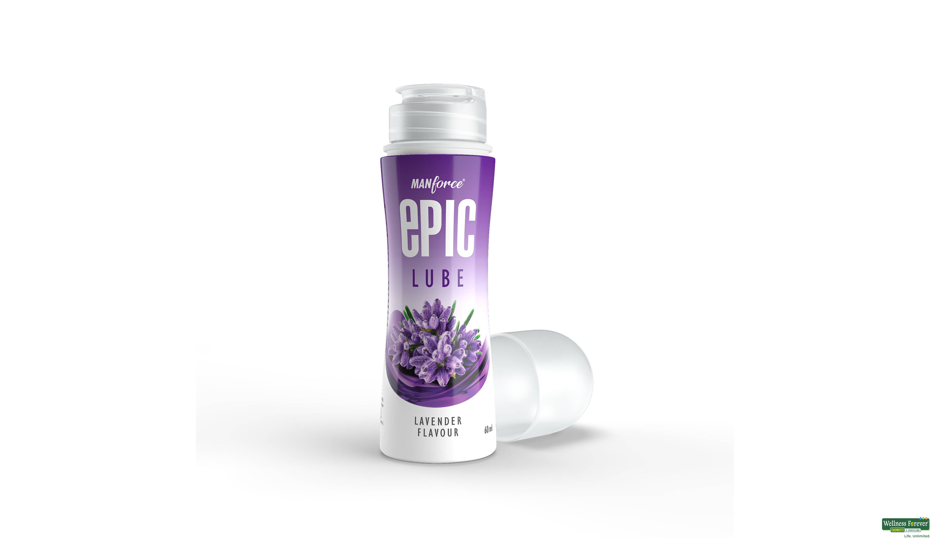 MANFORCE EPIC WATER BASED LUBE LAVENDER 60ML- 2, 60ML, null