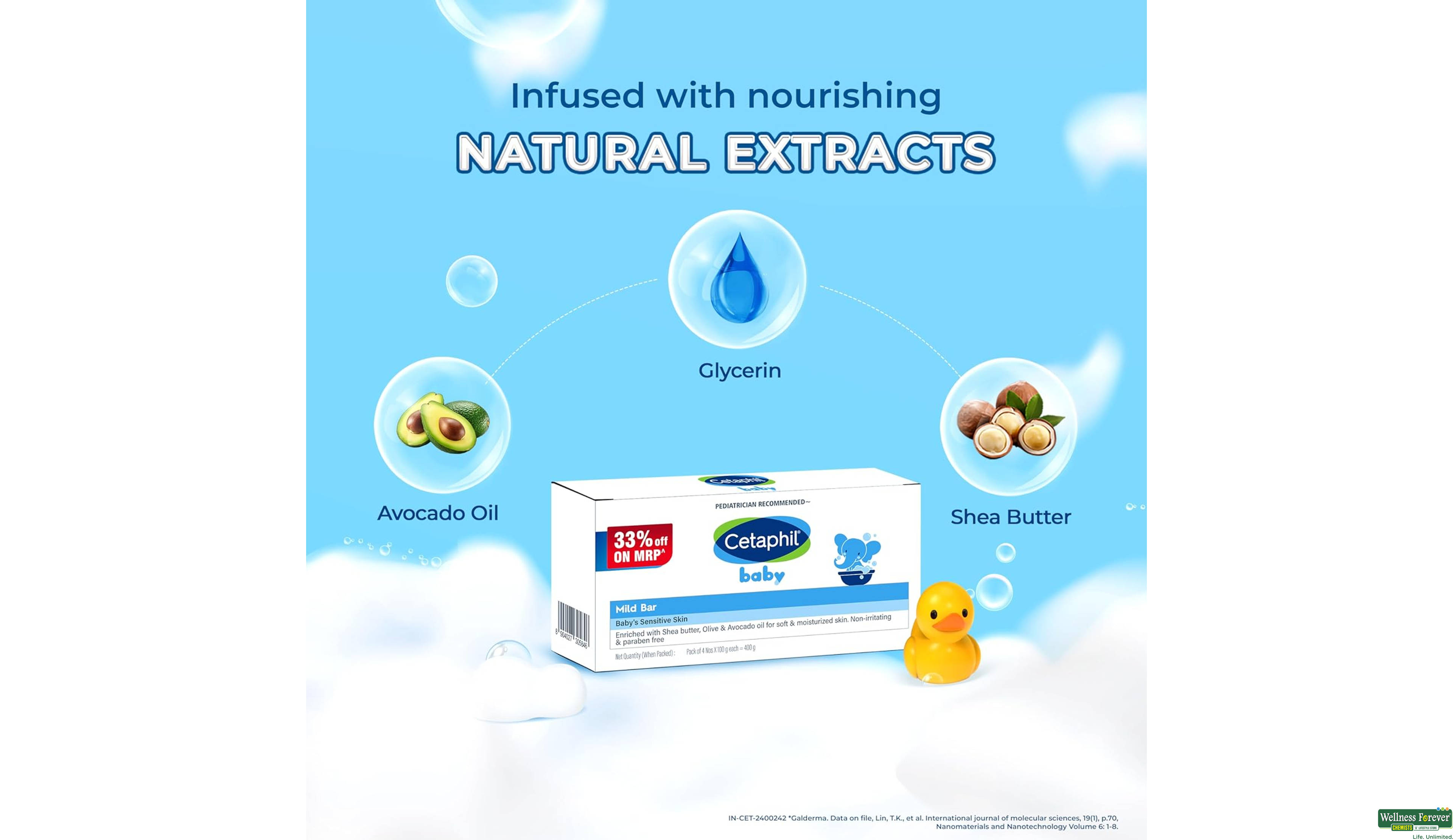 CETAPHIL BABY MILD BAR 100G- 2, 100GM, null