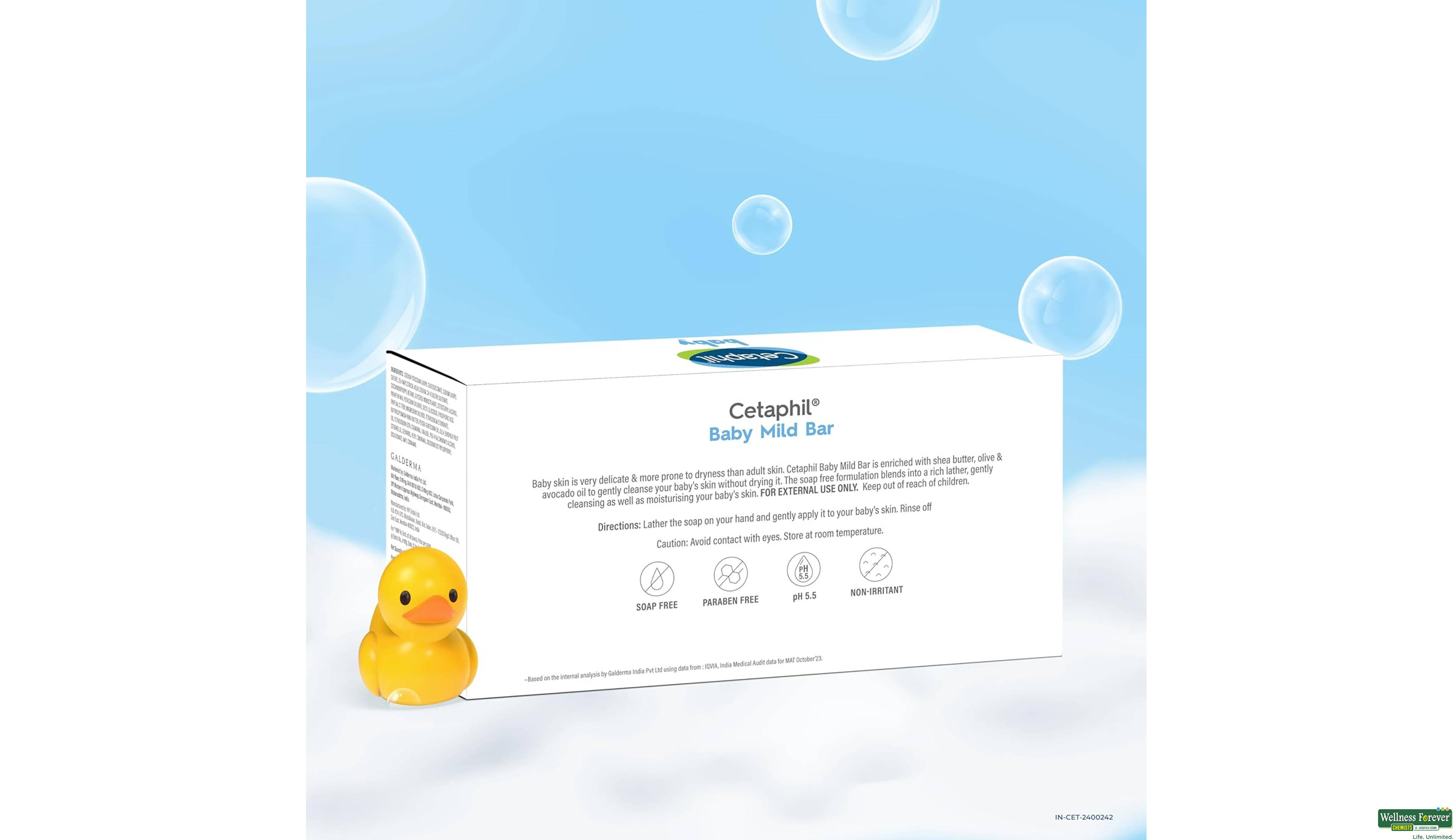 CETAPHIL BABY MILD BAR 100G- 3, 100GM, null