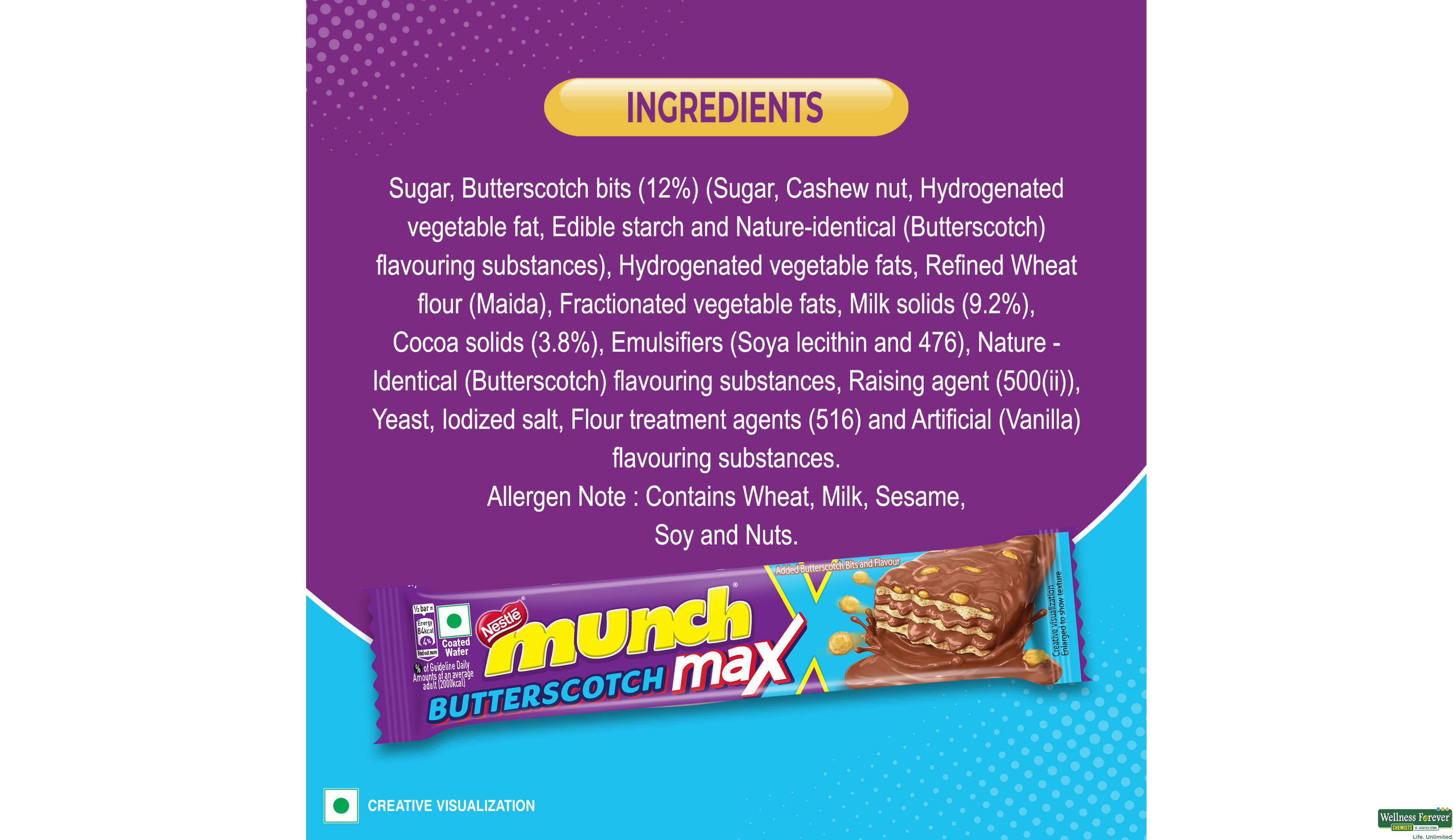 NEST CHOC MUNCH BUTTERSCOTCH 40GM- 3, 40GM, null