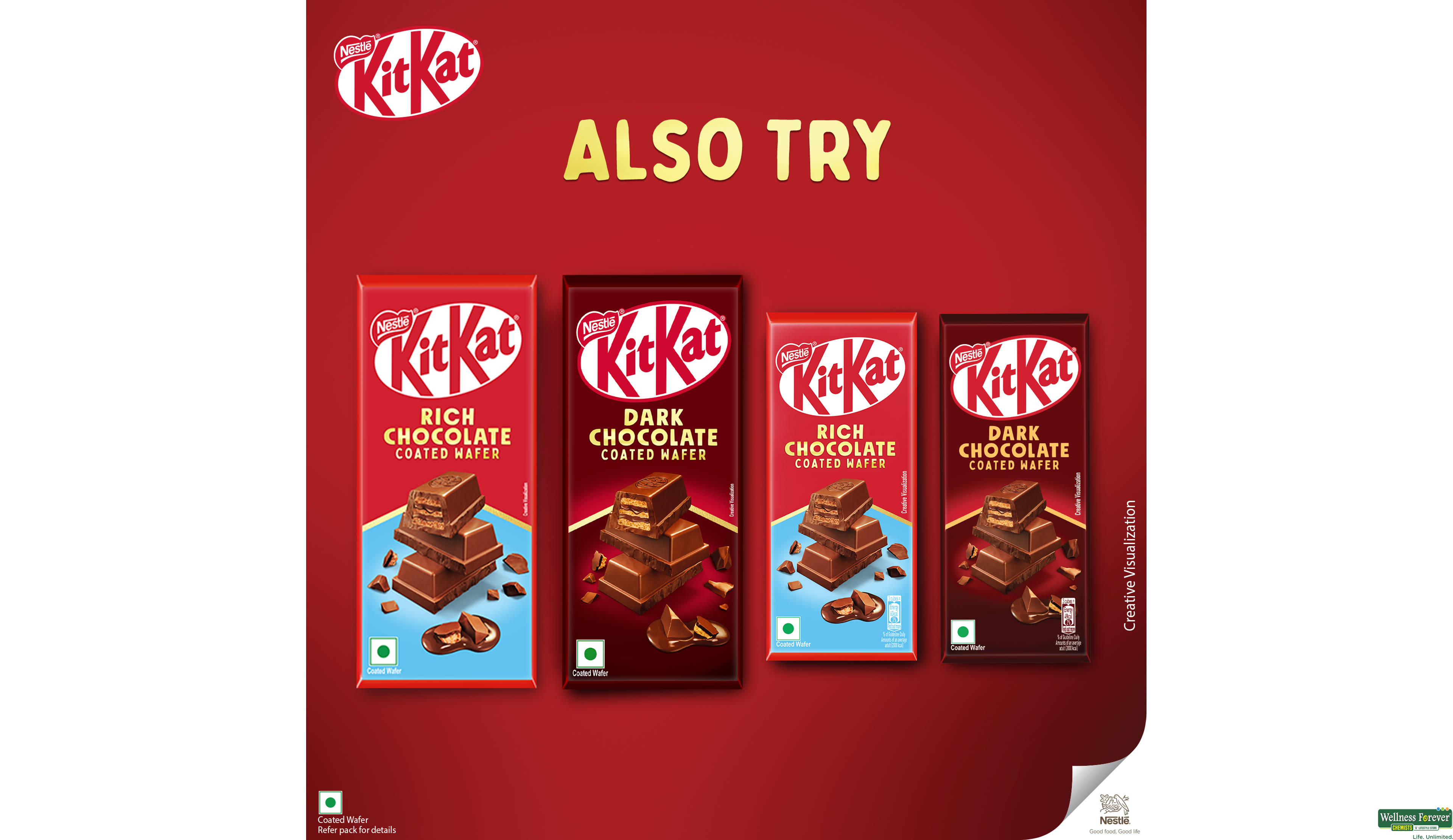 NEST CHOC KITKAT DOUBLE 63.6GM- 6, 63.6GM, null