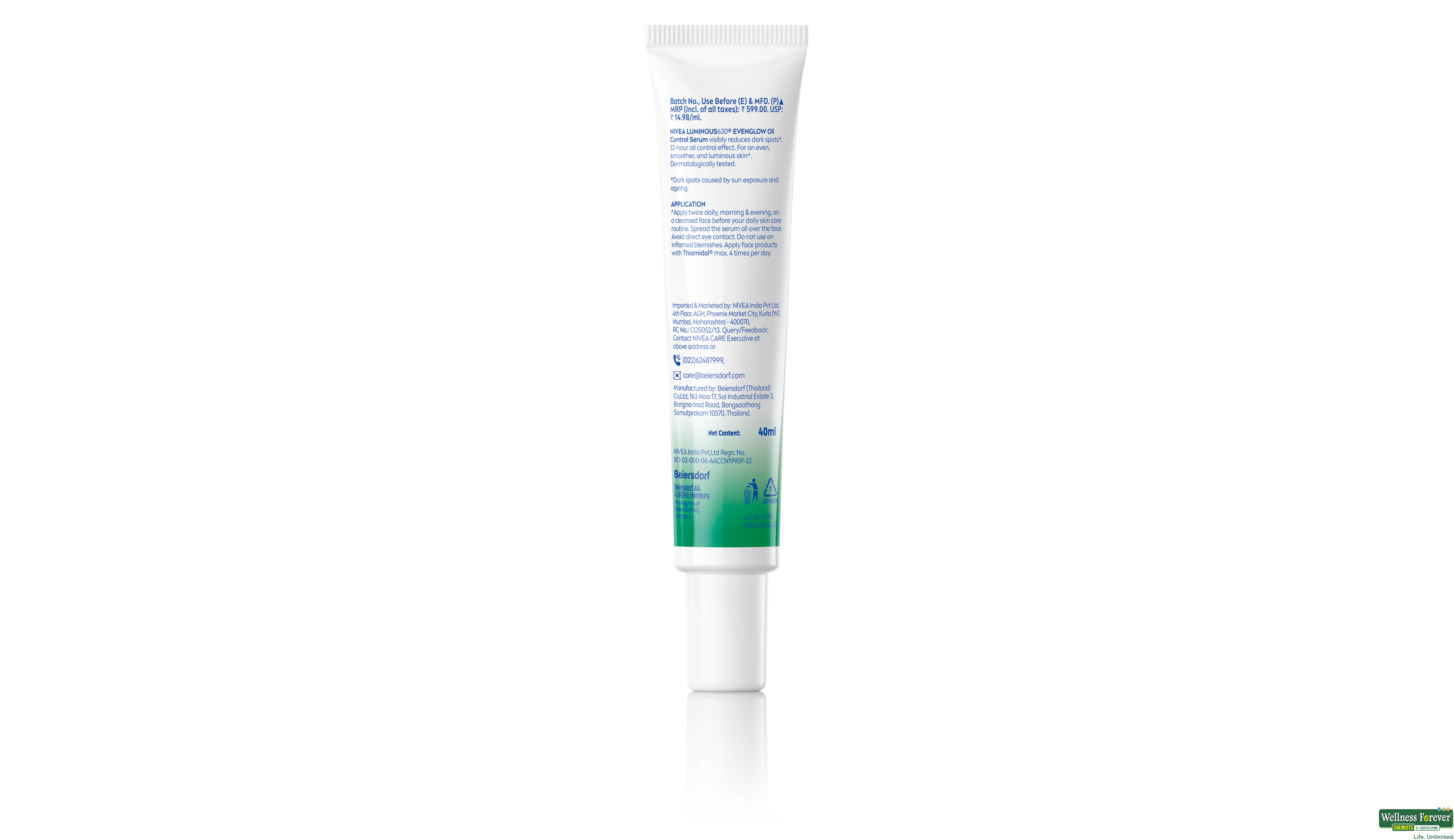 NIVEA LUMINOUS630 EVEN GLOW OIL CONTROL SERUM 40ML- 2, 40ML, null