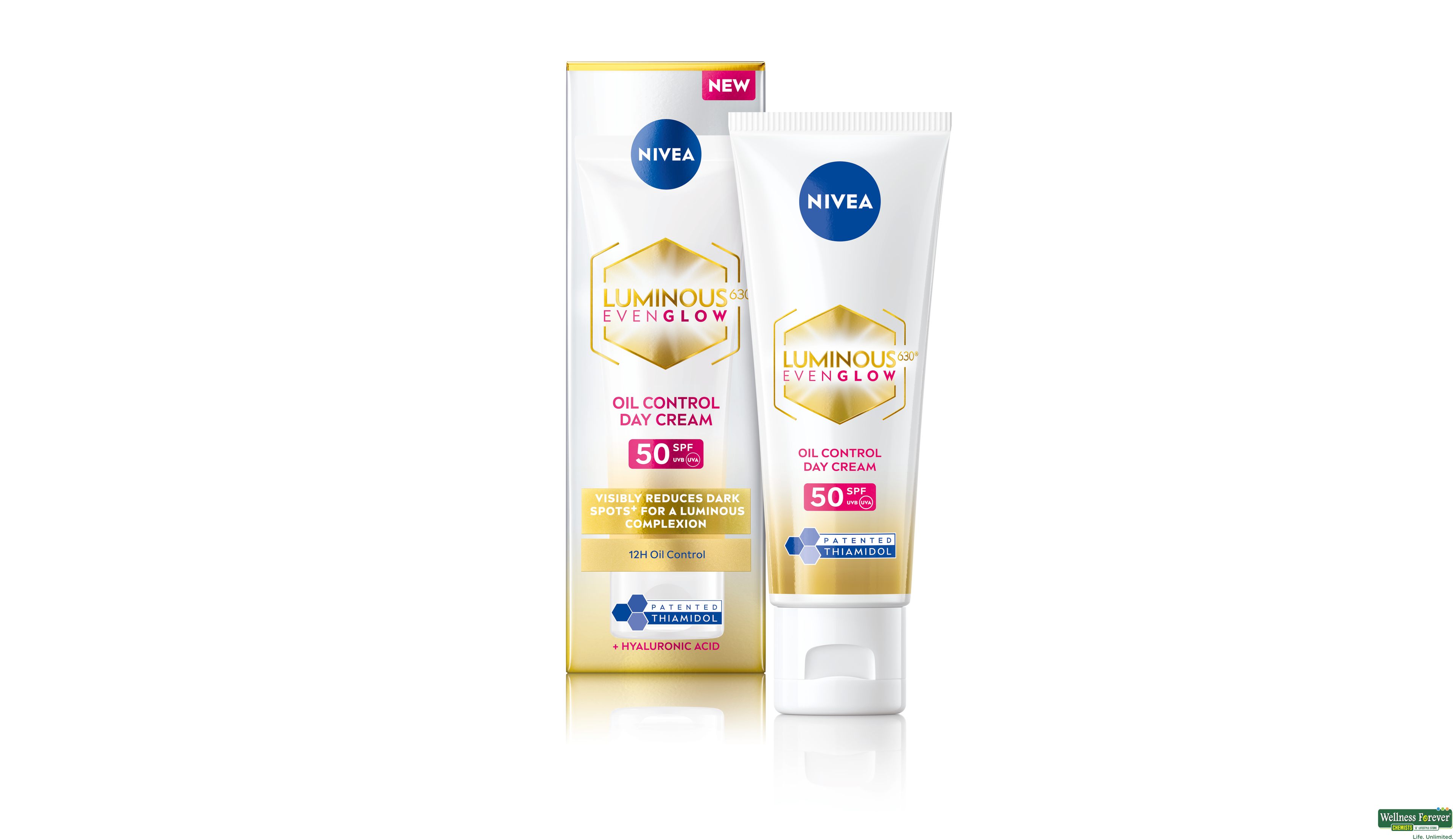 NIVEA LUMINOUS630 EVEN GLOW OIL CONTROL DAY CREAM SPF50 40ML- 1, 40ML, null