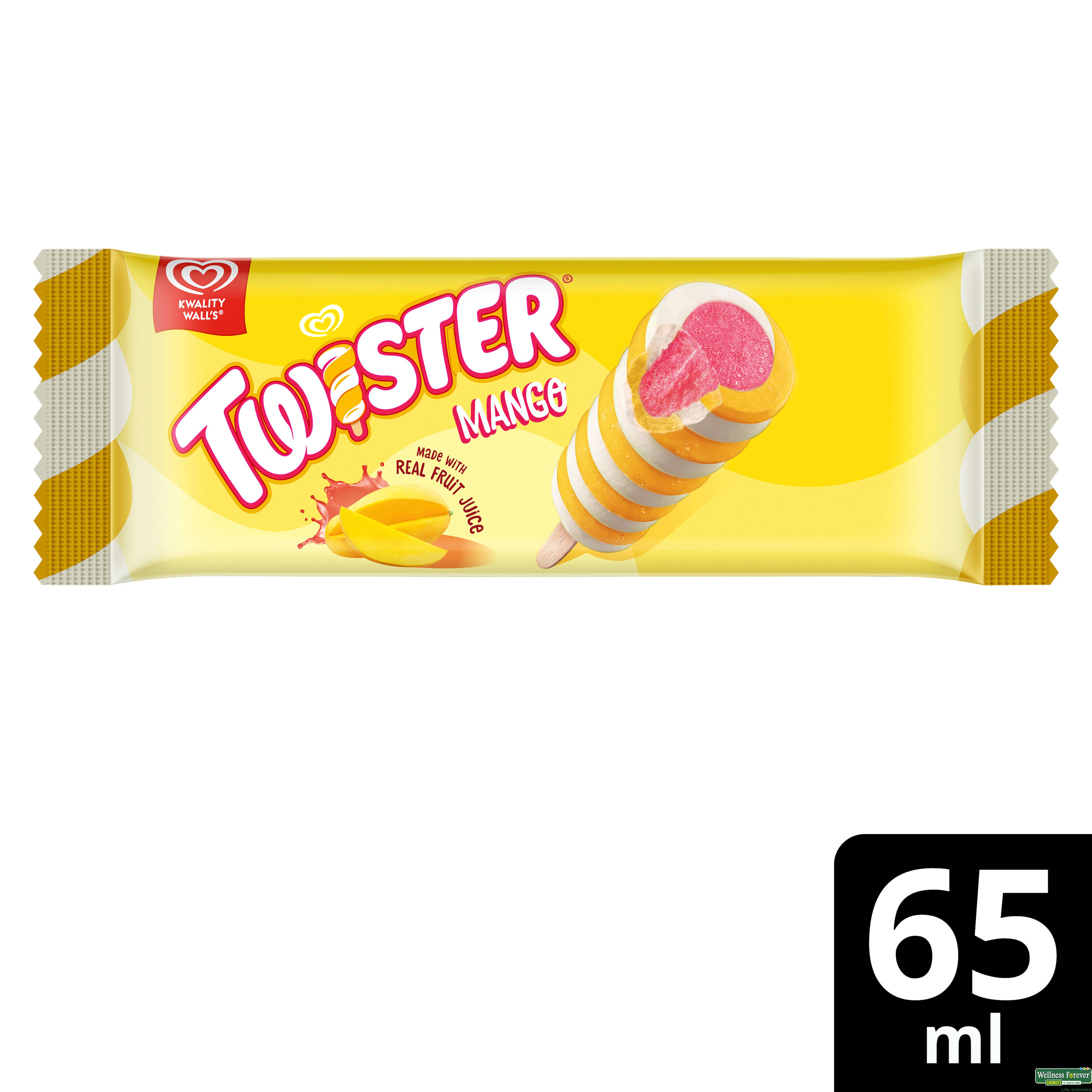 Kwality Wall's Ice cream Stick Twister Mango 65ml-image