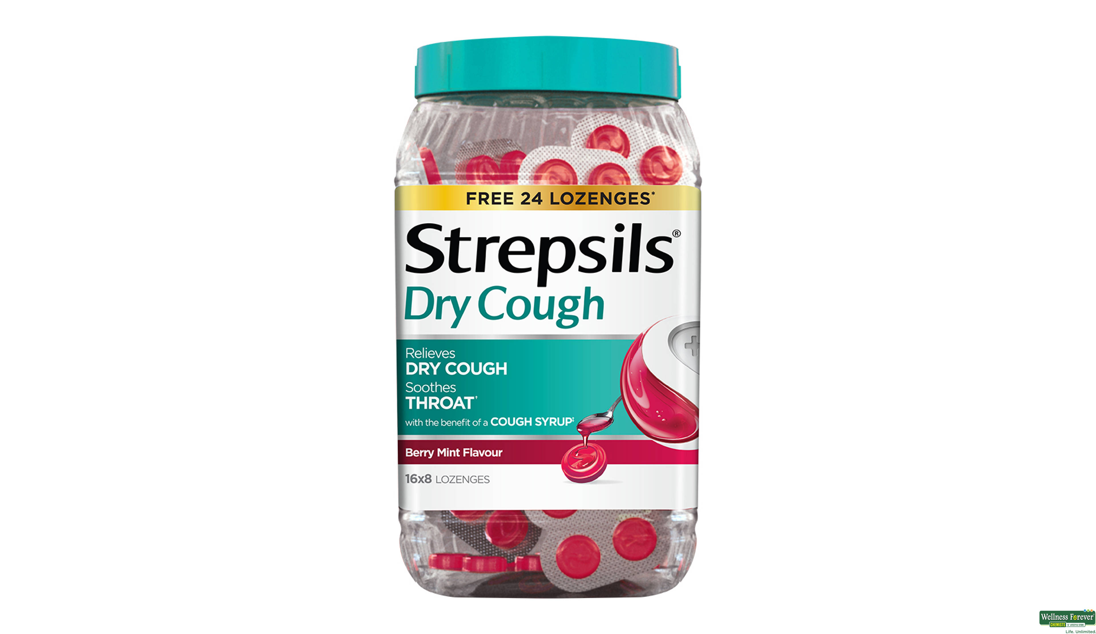 STREPSILS DRY COUGH LOZENGES 8TAB- 1, 1PC, null