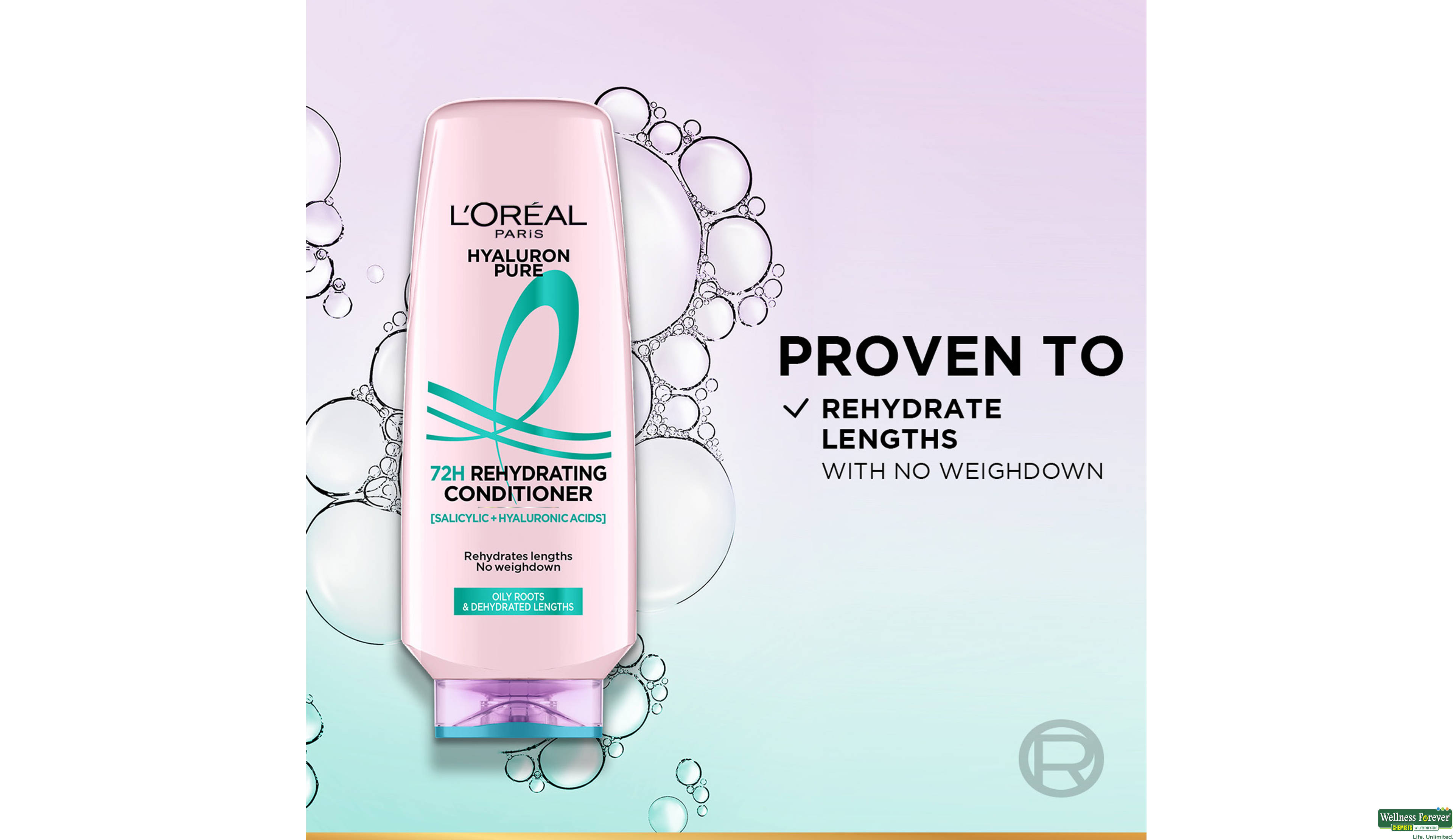 LOREAL CONDITIONER HYALURON PURE 72H REHYDRATING 175ML- 11, 175ML, null
