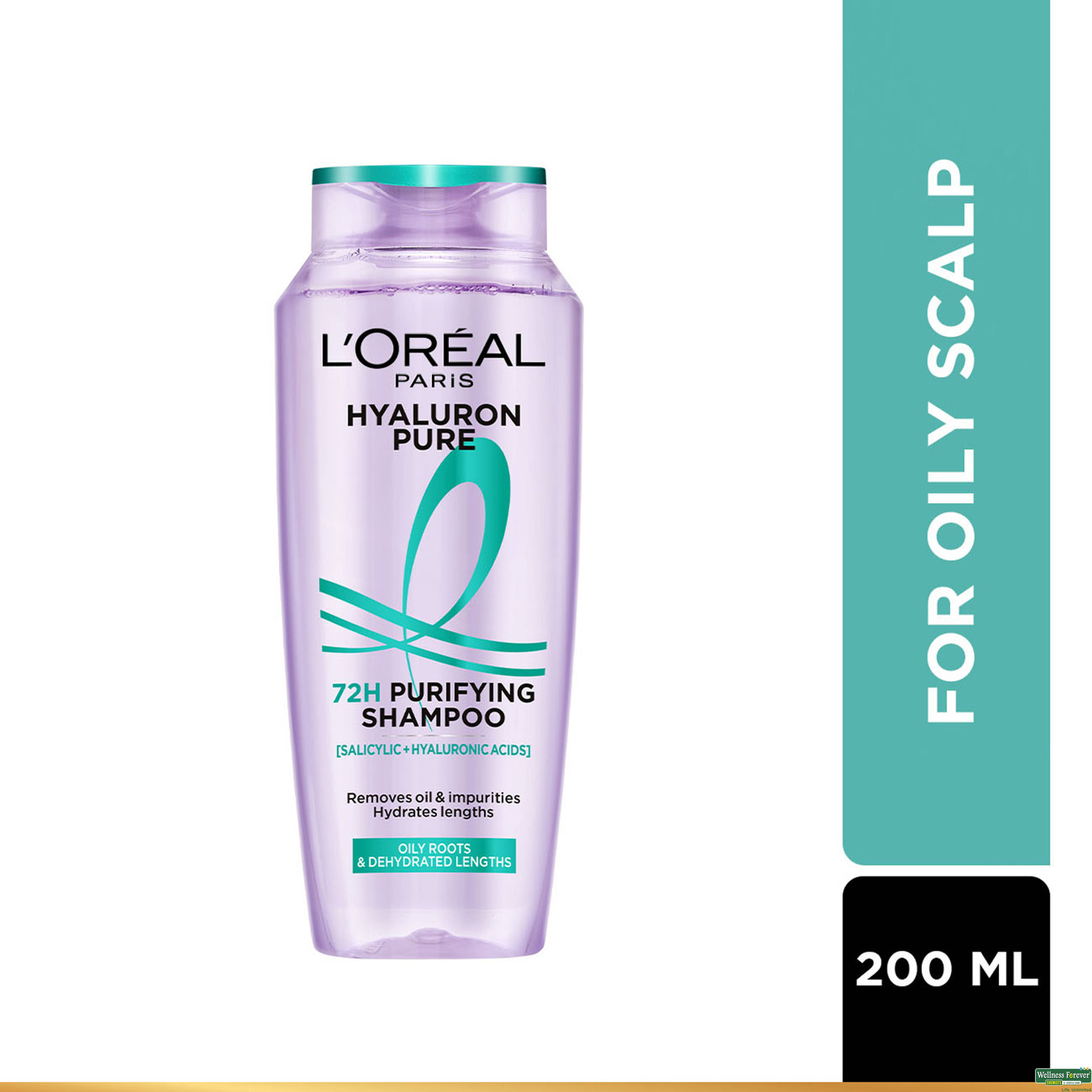 LOREAL SHAMPOO HYALURON PURE 72H PURIFYING 200ML-image