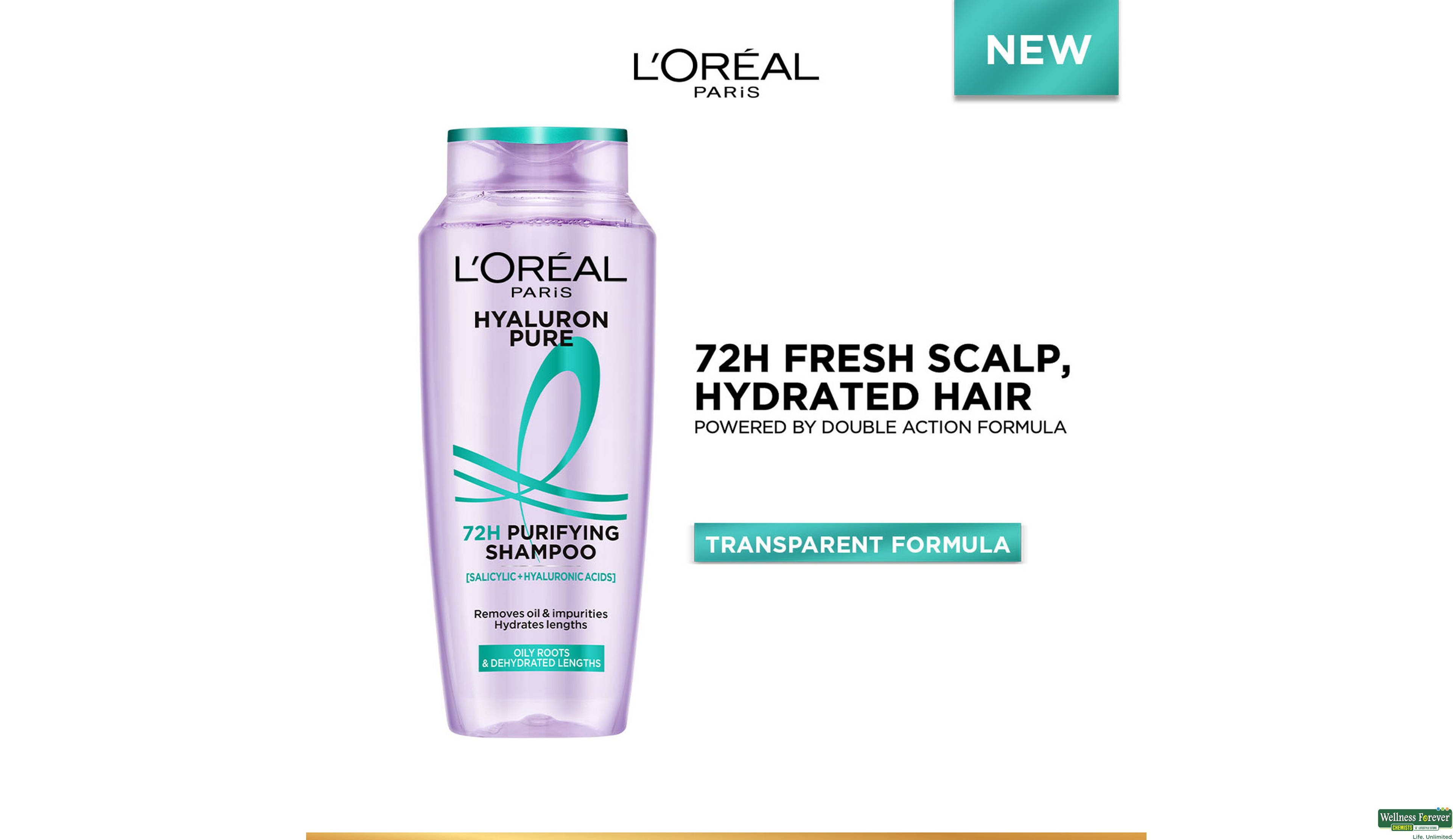 LOREAL SHAMPOO HYALURON PURE 72H PURIFYING 200ML- 5, 200ML, null