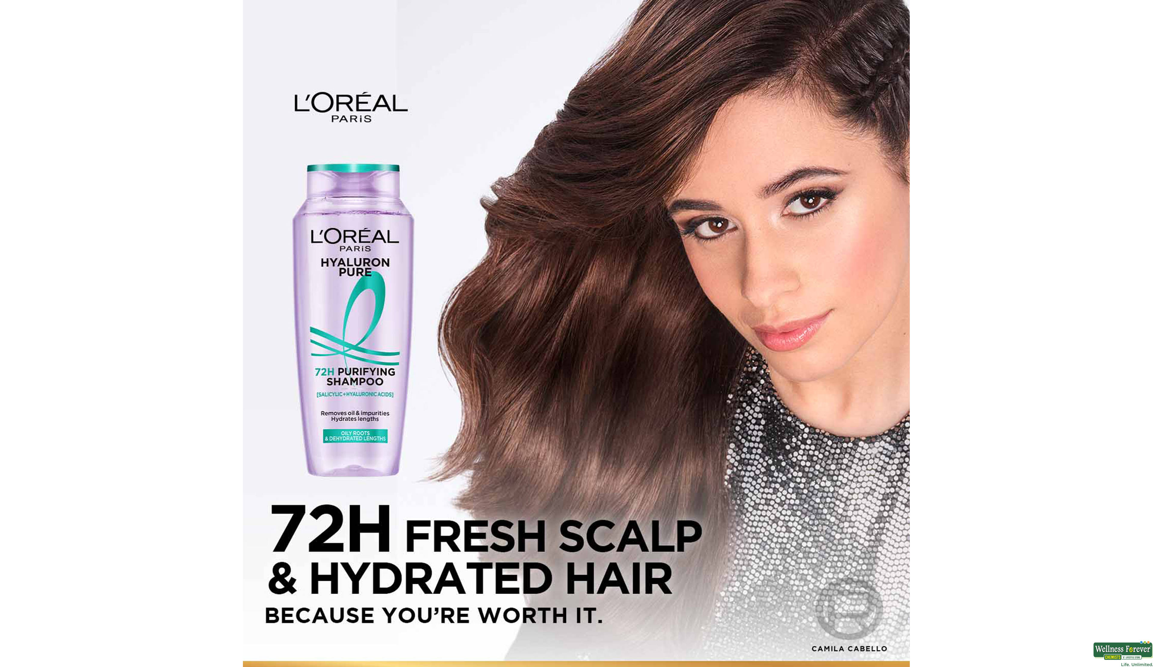 LOREAL SHAMPOO HYALURON PURE 72H PURIFYING 200ML- 10, 200ML, null