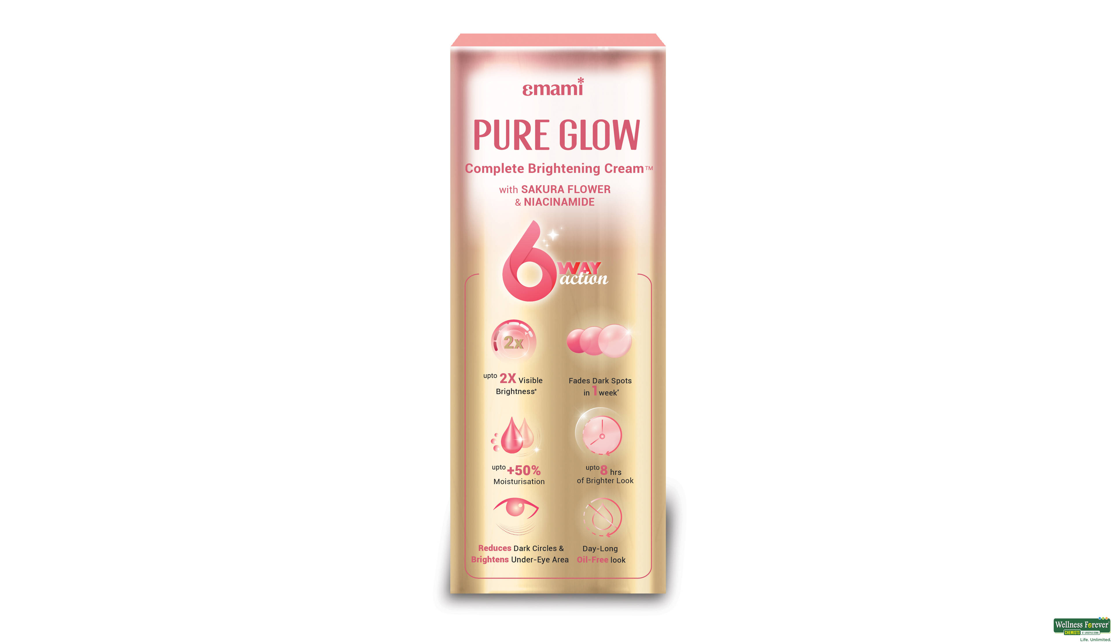 EMAMI PURE GLOW FACE CREAM 50GM- 2, 50GM, null