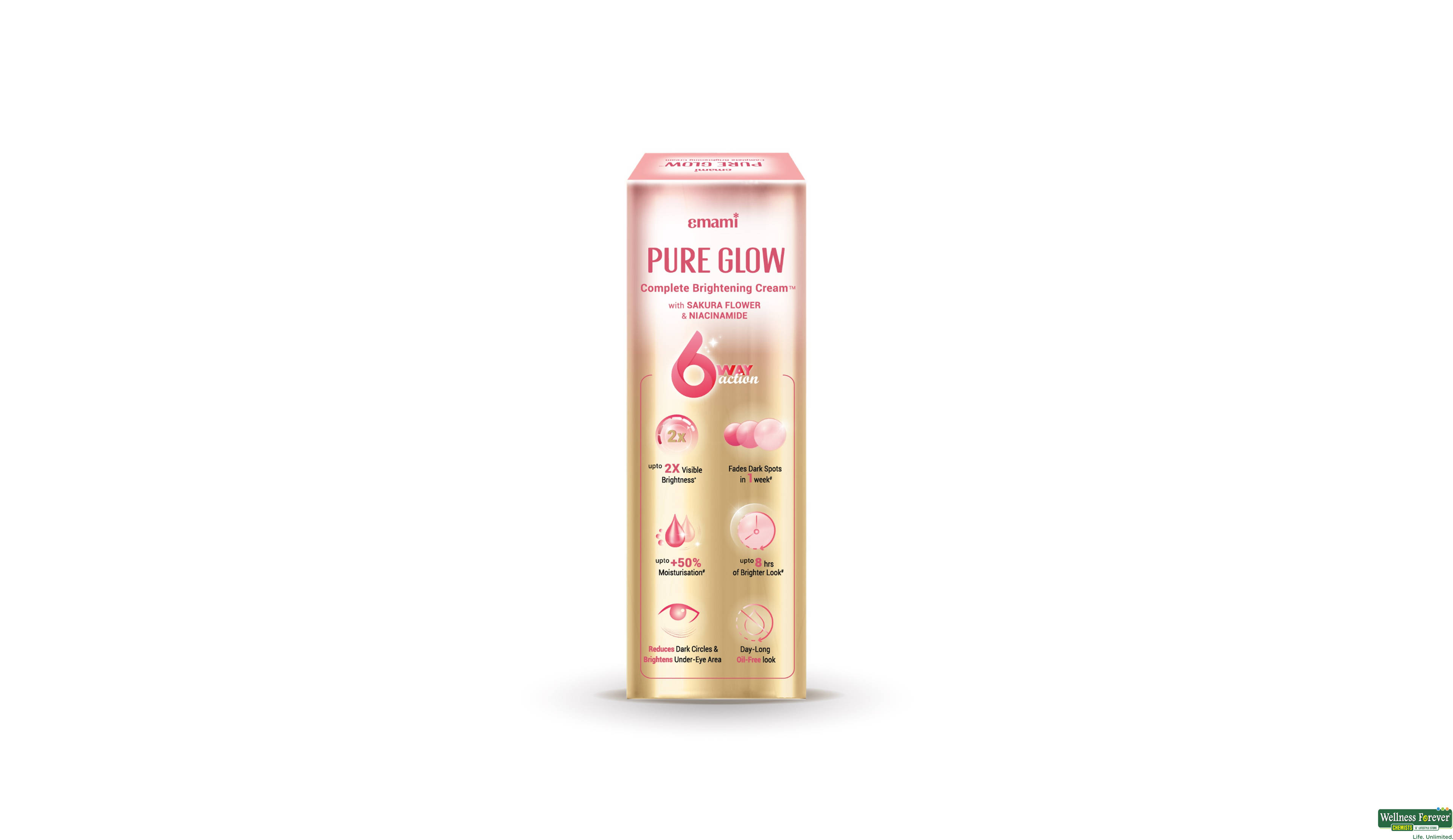 EMAMI PURE GLOW FACE CREAM 25GM- 5, 25GM, null