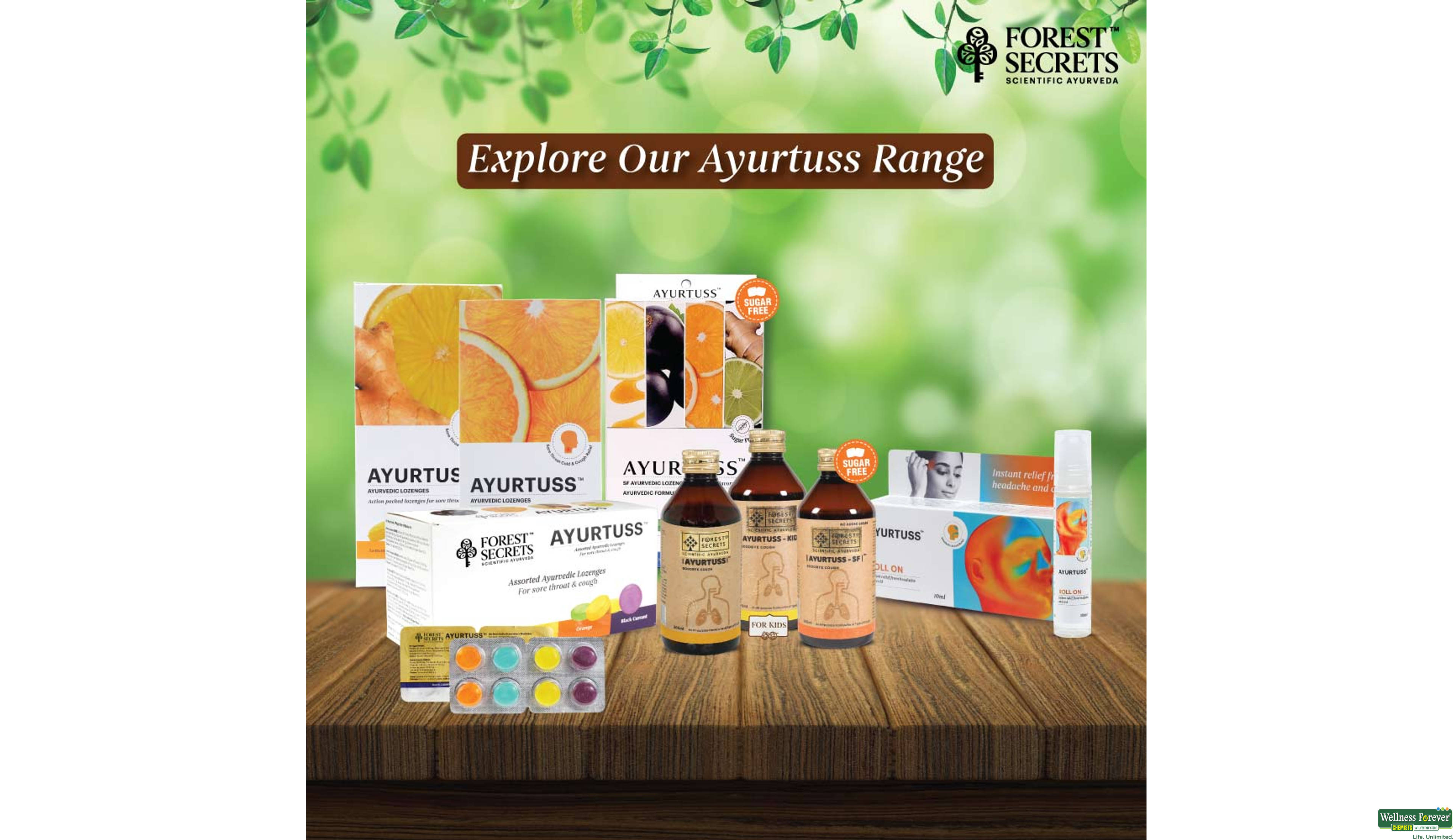 AYURTUSS ASSORTED LOZENGES SUGAR FREE 8TAB 1PC- 5, 1PC, null