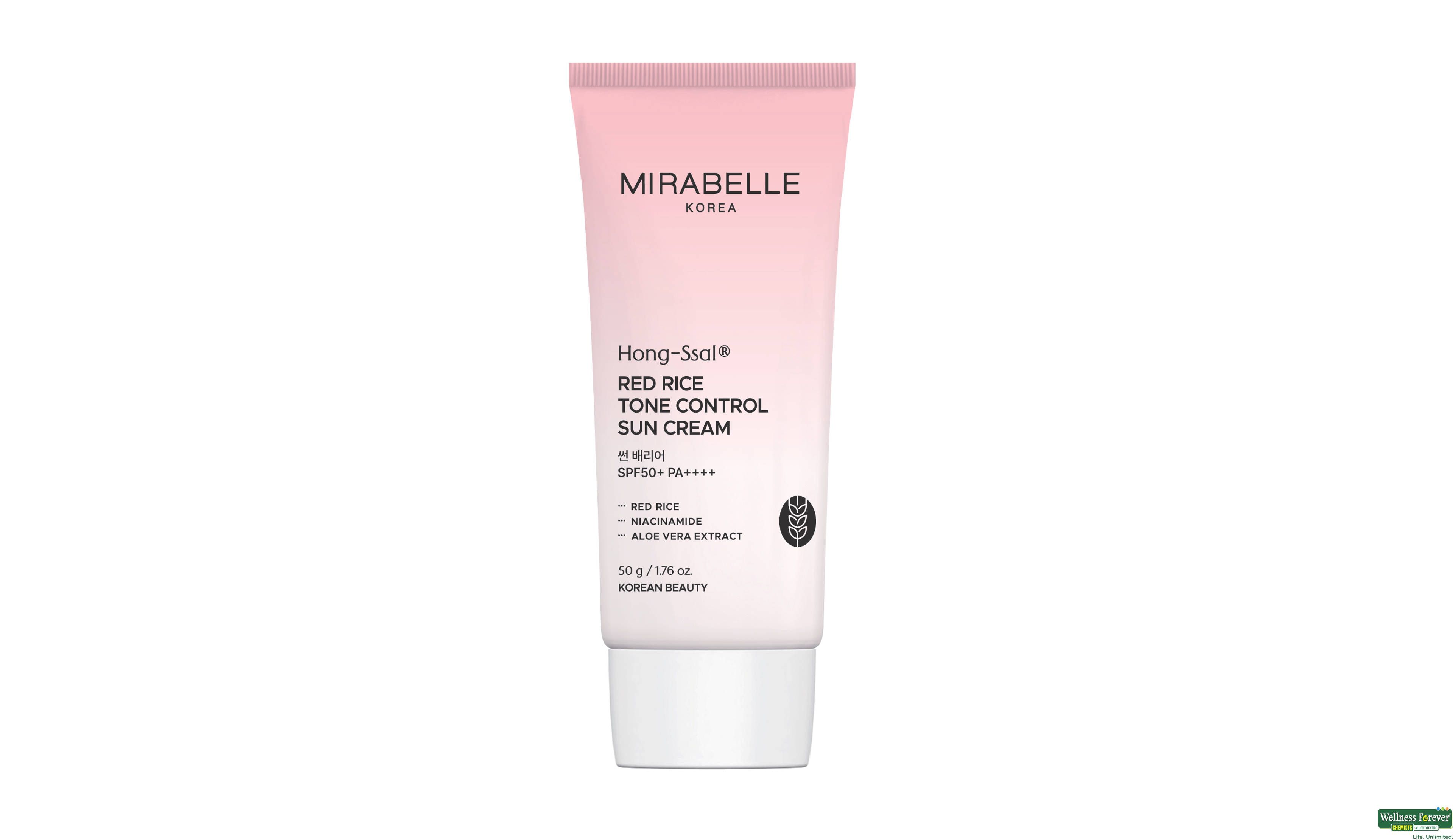 MIRABELLE HONG-SSAL RED RICE TONE CONTROL SUN CREAM 50G- 1, 50GM, null