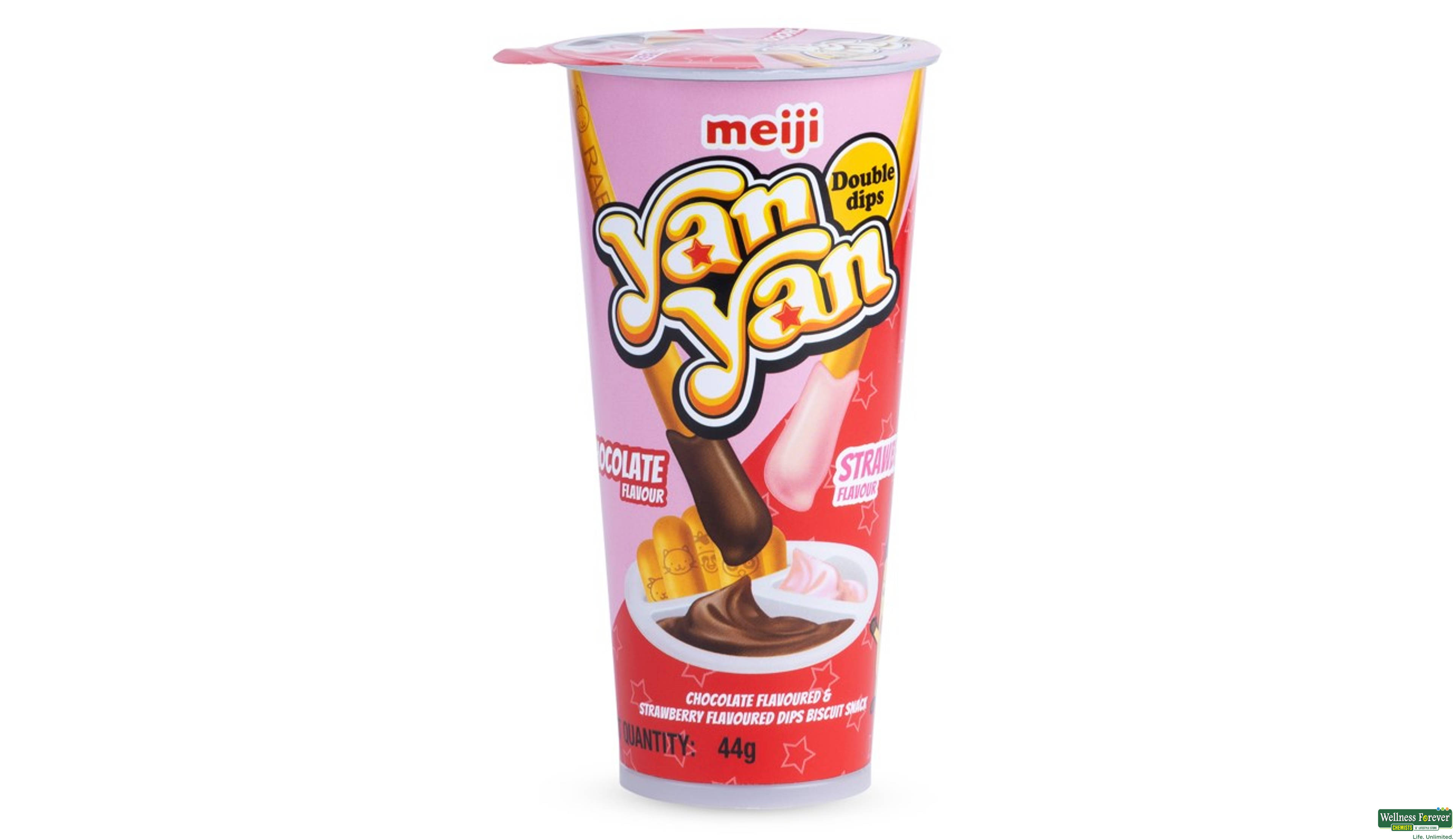 YAN YAN CHCOLATE STRAWBERRY FLAVOUR 44G- 1, 44GM, null