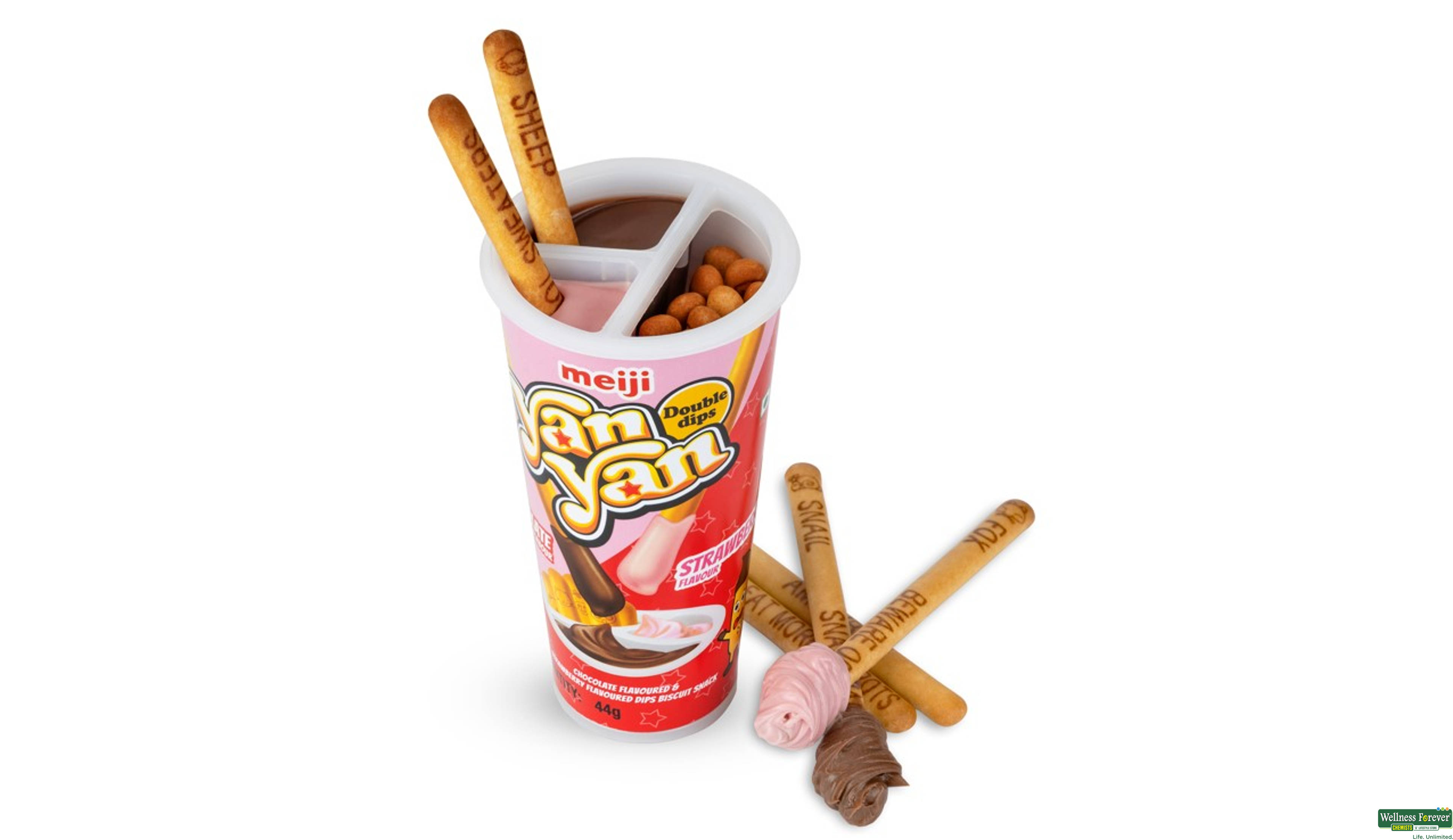 YAN YAN CHCOLATE STRAWBERRY FLAVOUR 44G- 3, 44GM, null