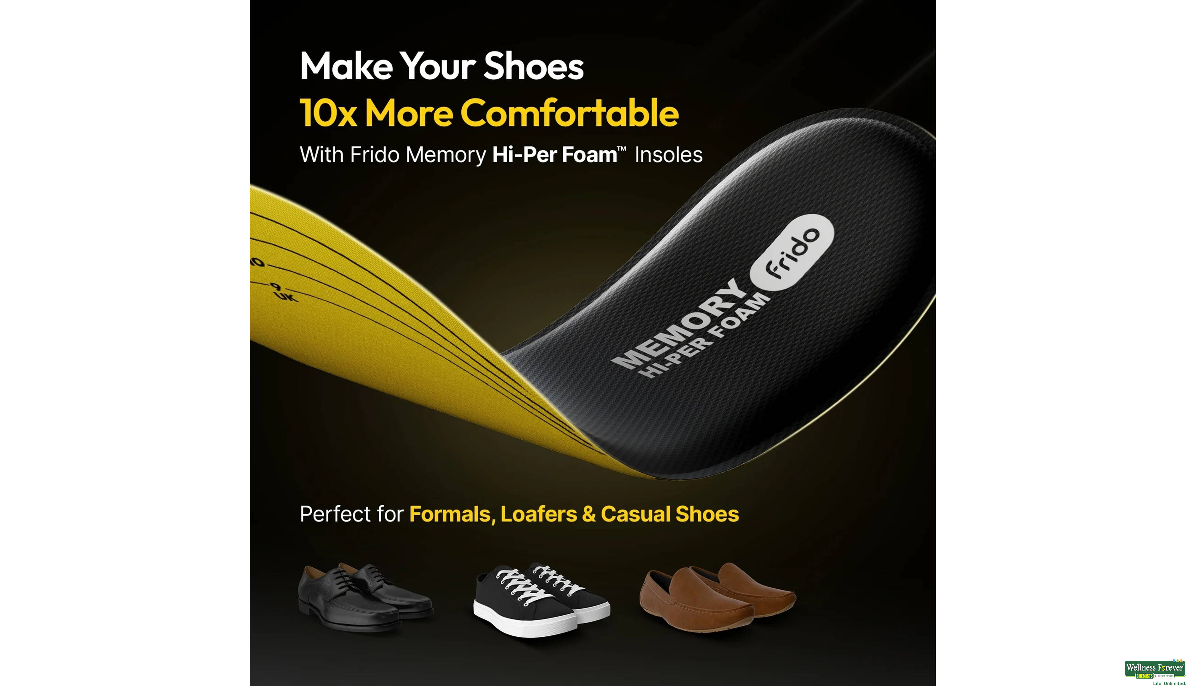 FRIDO MEMORY HI- PER FOAM INSOLE-SMALL MFHI-S1- 1, 1PAIR, null