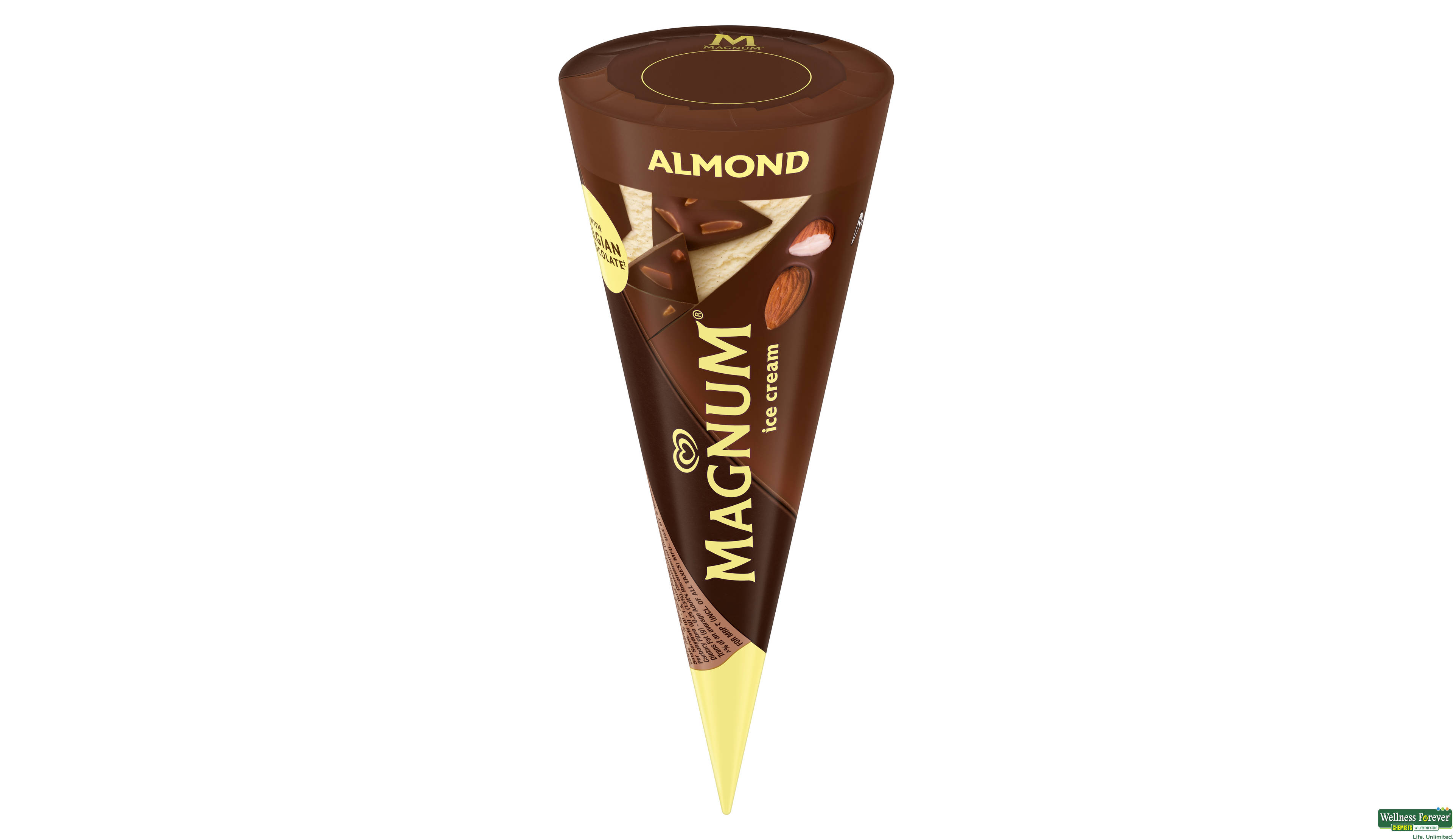 MAGNUM I/C ALMOND CONE 110ML- 2, 110ML, null