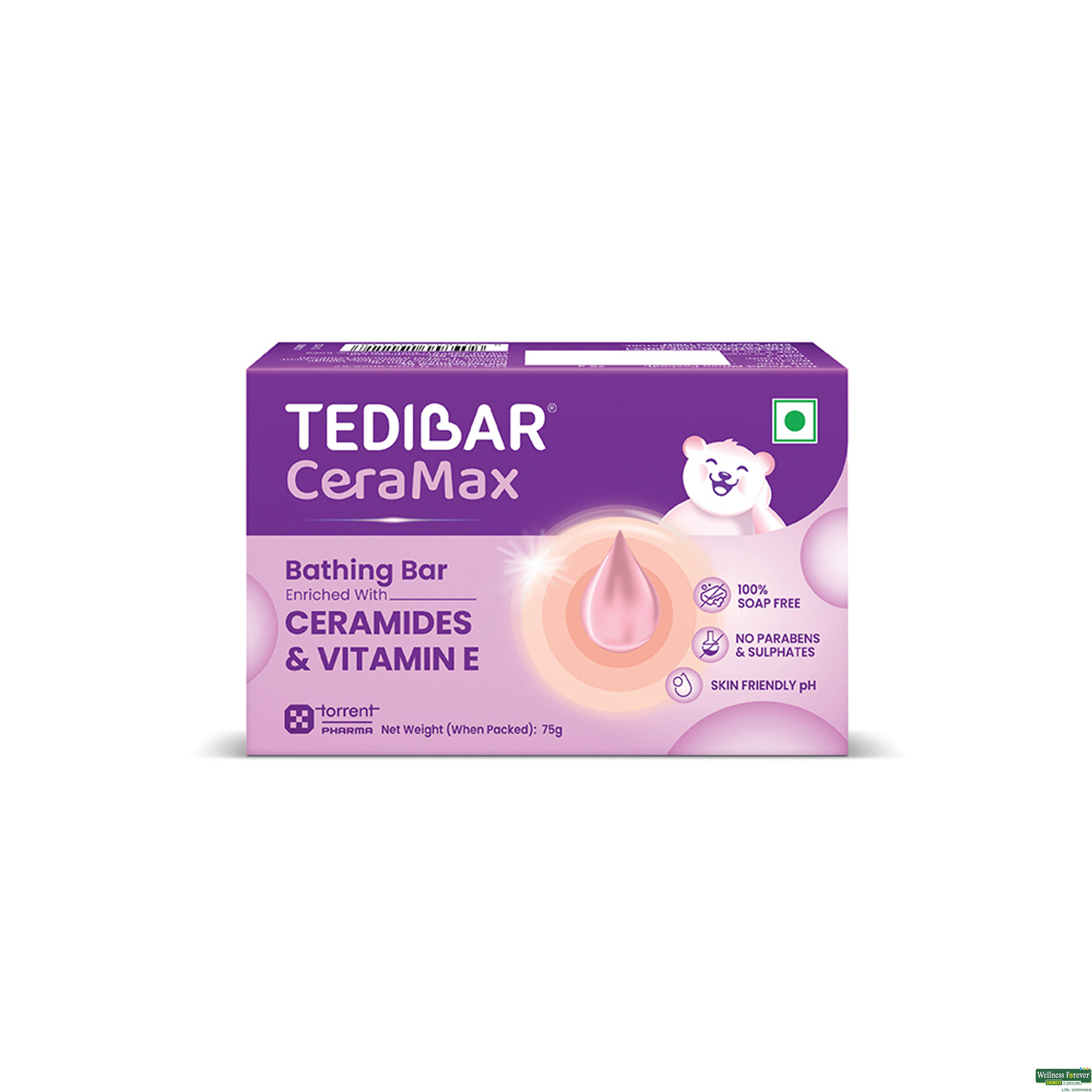 TEDIBAR CERAMAX  BATHING BAR 75GM-image