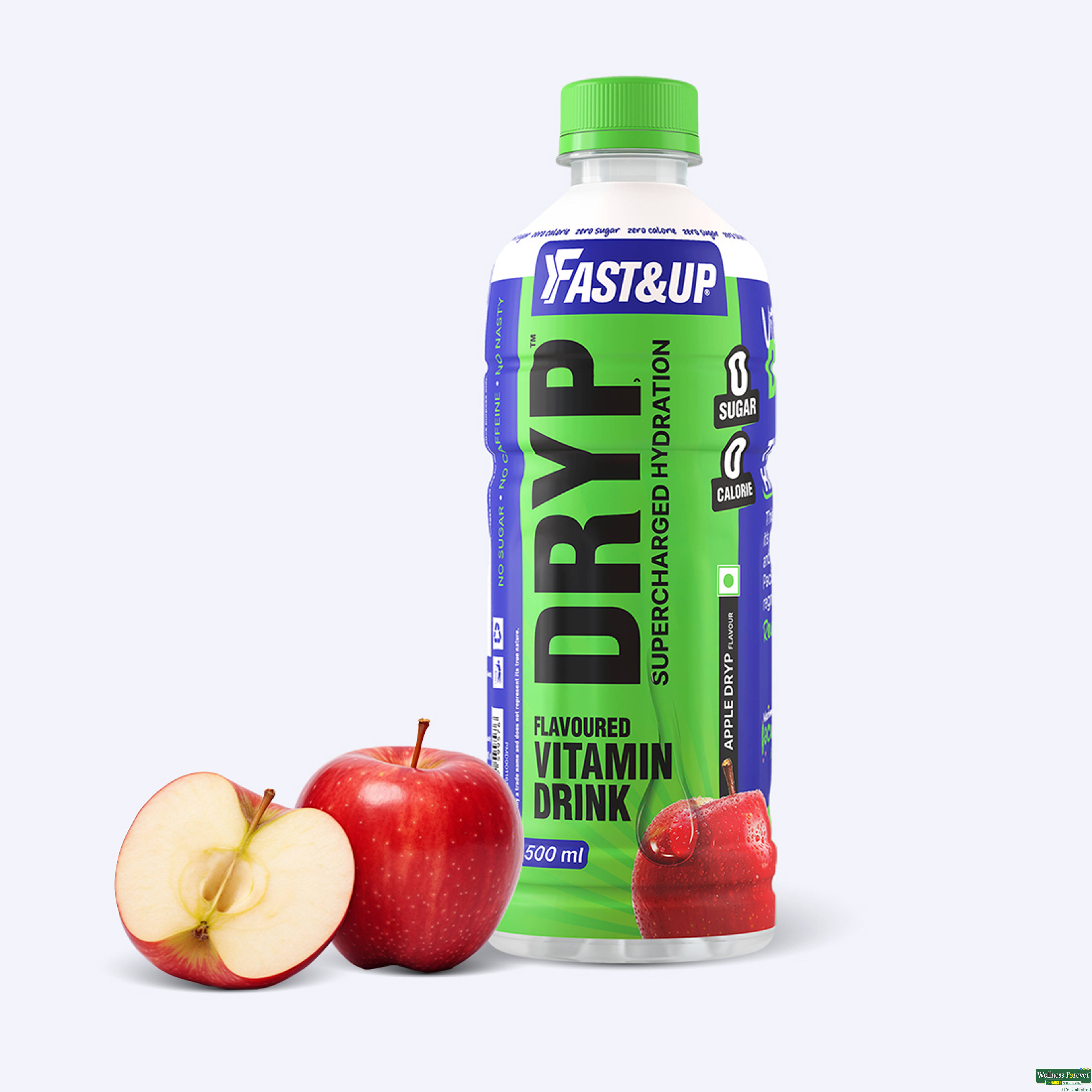 Fast&Up Dryp Vitamin Drink Apple Zero Sugar 500ml-image