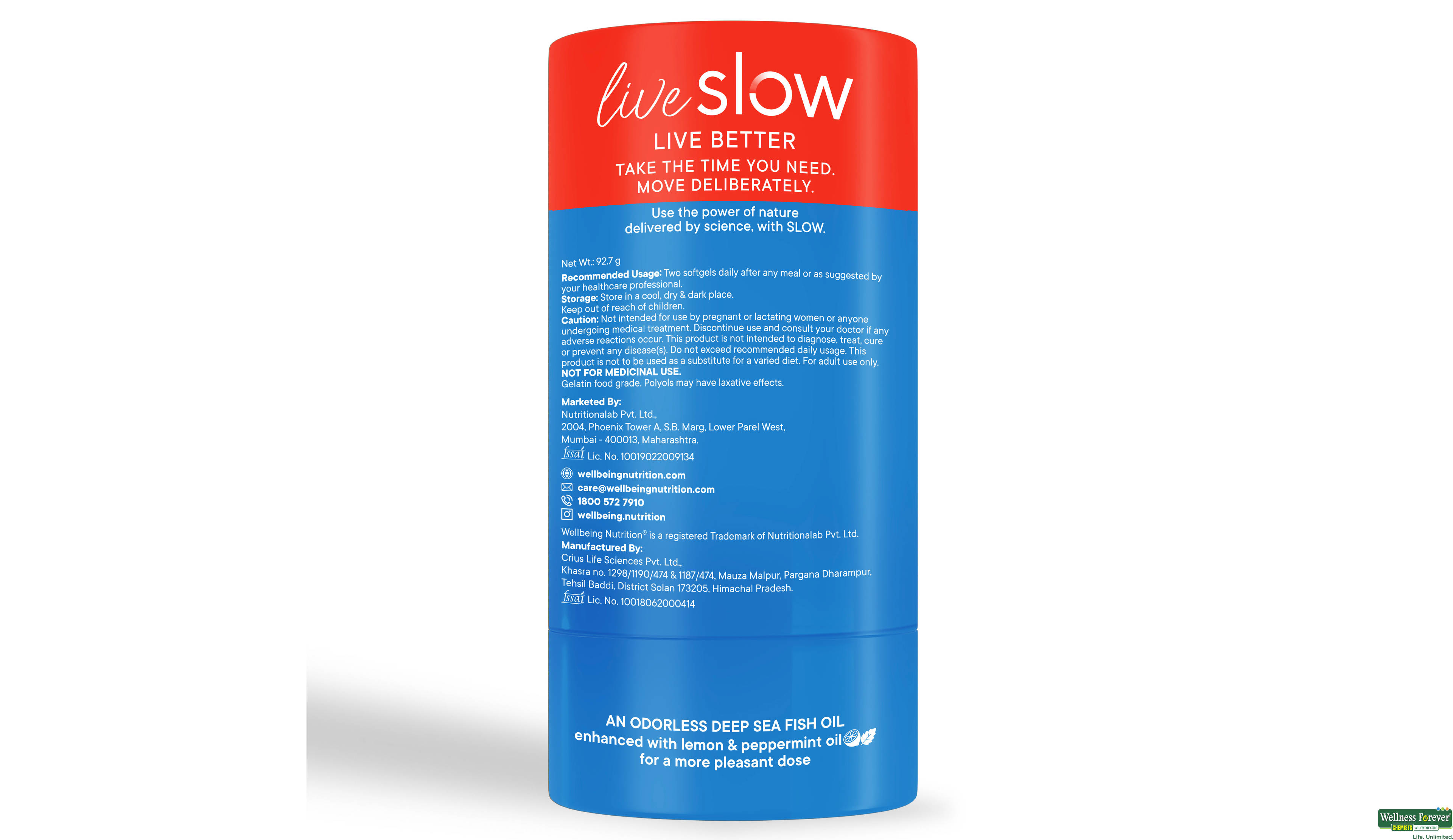 WELLBEING NUTRITION SLOW TRIPLE STRENGTH OMEGA-3 60CAP- 2, 60CAP, null