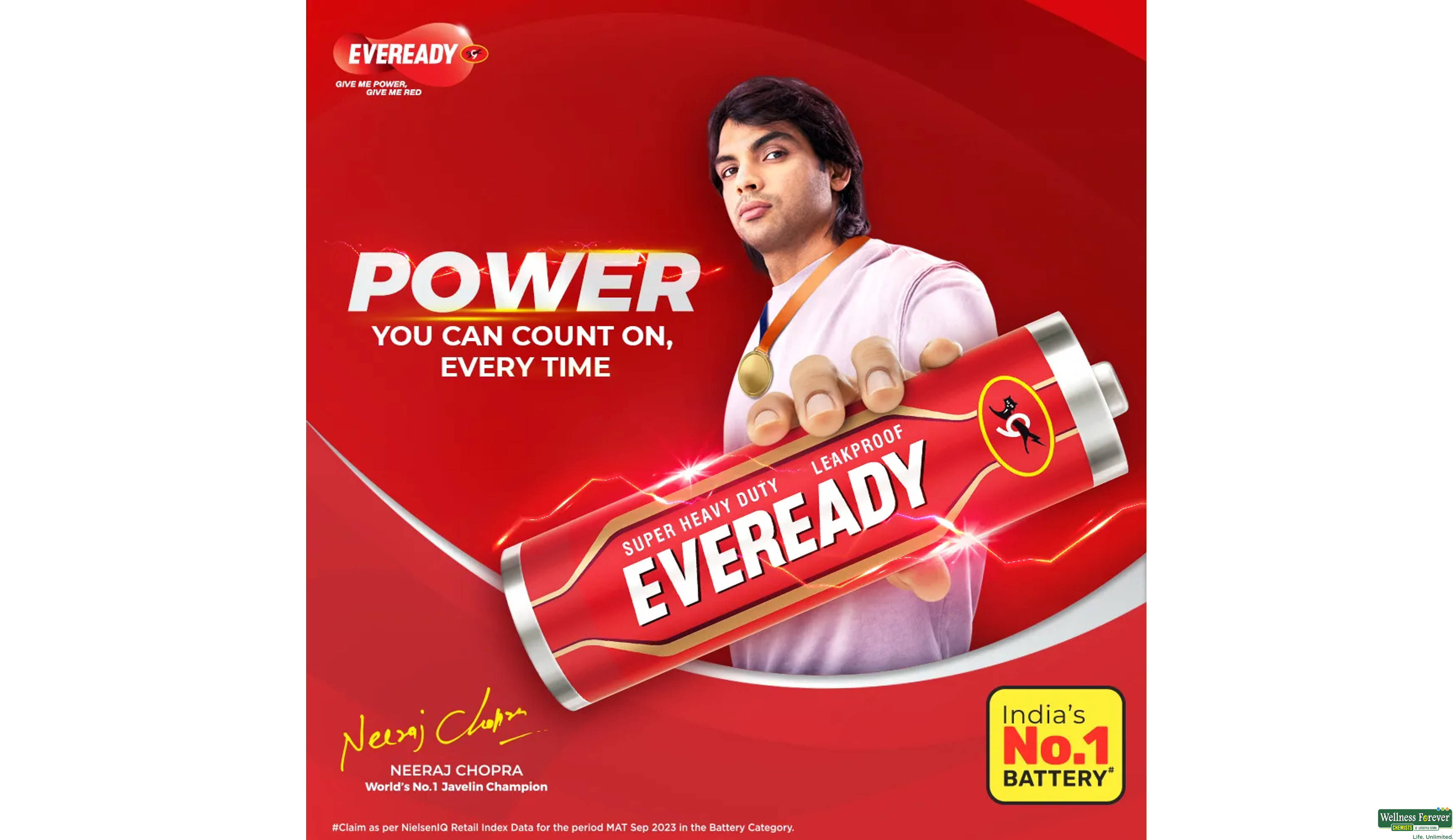 EVEREADY 1012 CARBON ZINC AAA BATTERY (PO4) 1PC- 3, 1PC, null