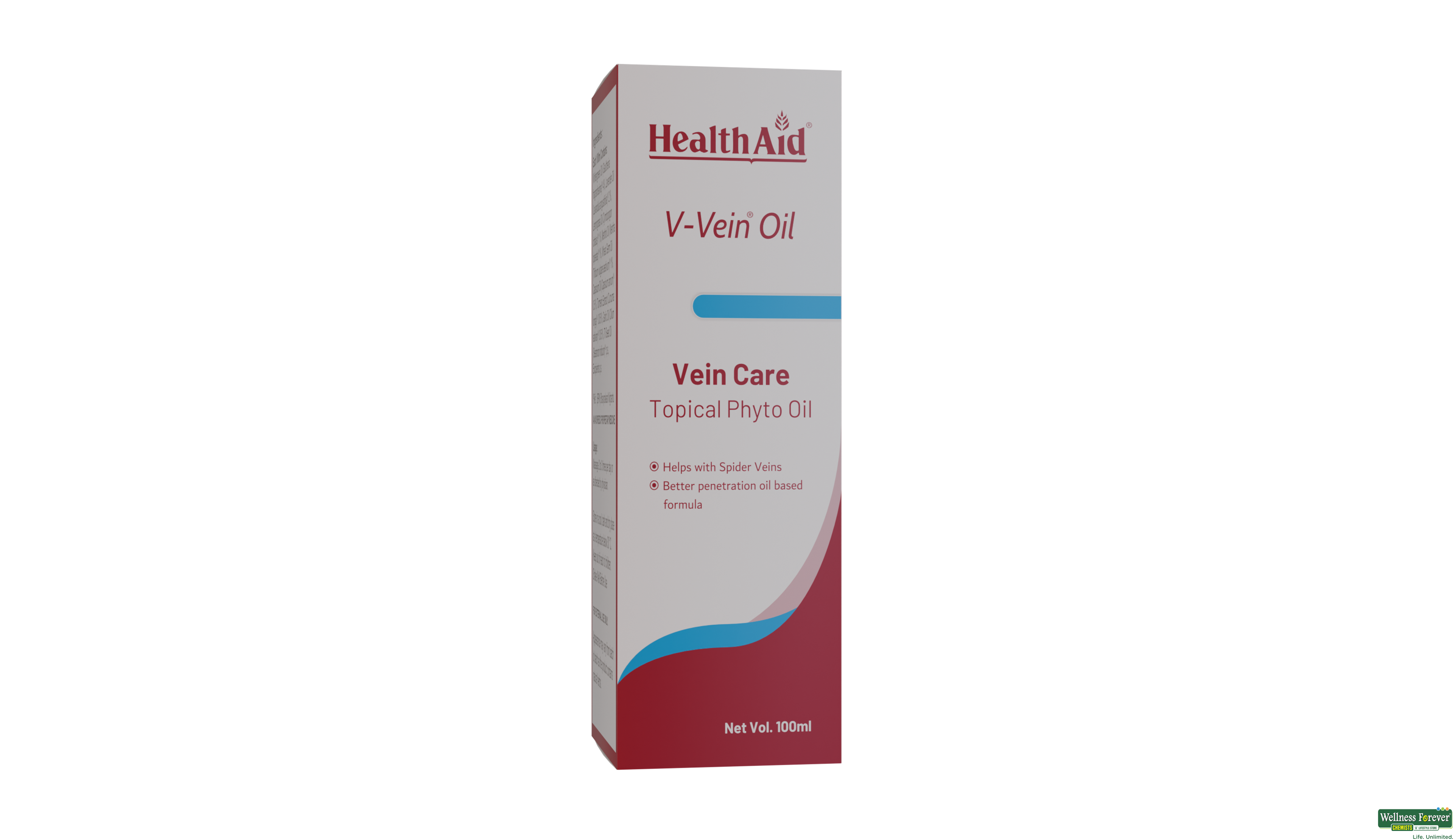 HEALTH AID V-VEIN OIL VEIN CARE TOPICAL PHYTO OIL 100ML- 4, 100ML, null