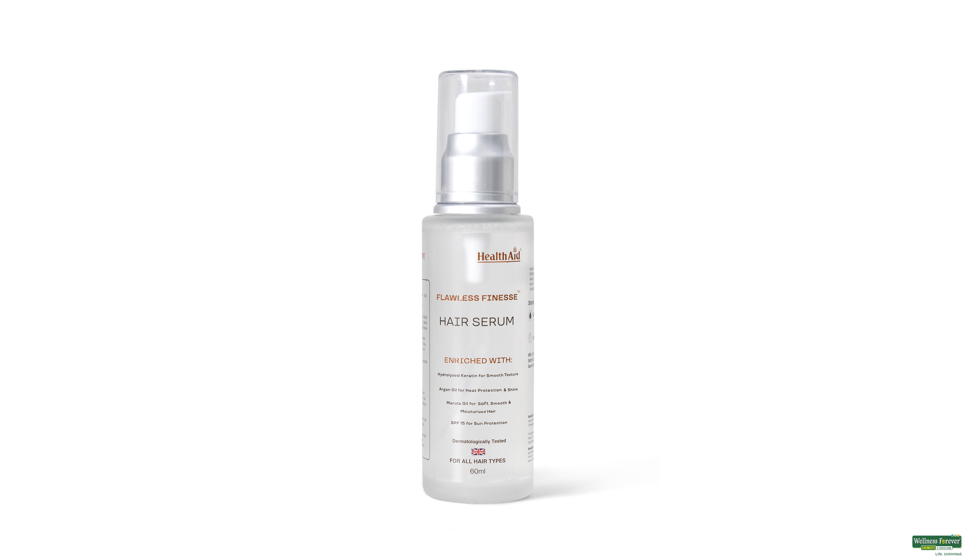 HEALTH AID FLAWLESS FINESSE HAIR SERUM 60ML- 3, 60ML, null