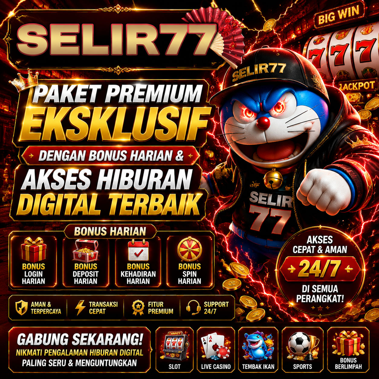 SELIR77: Situs Slot Online Tergacor & Terpercaya dengan Peluang Menang Tinggi