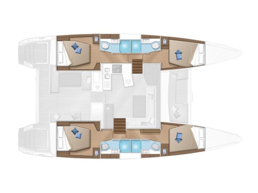 Lagoon 45 Myrto | A/C, Gen, Watermaker, 12 pax