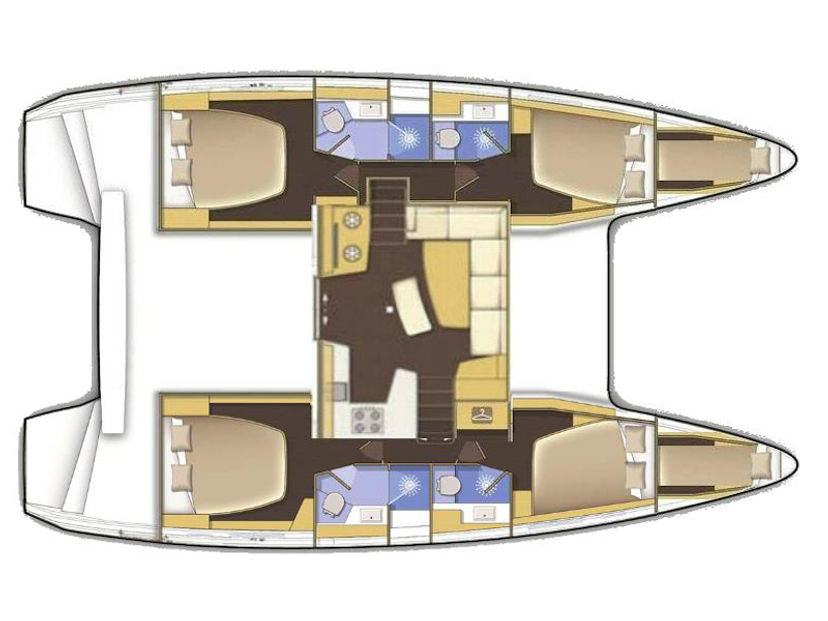 Lagoon 42 BLUE STEEL (generator, air condition, water maker, 1 SUP free of charge, undewater lights)