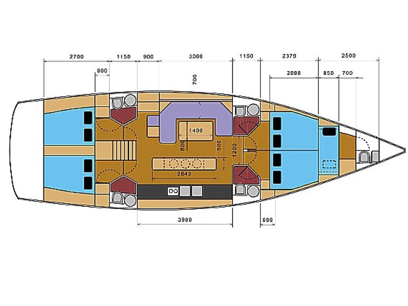 D&D Yachts 54 Aurora Blu