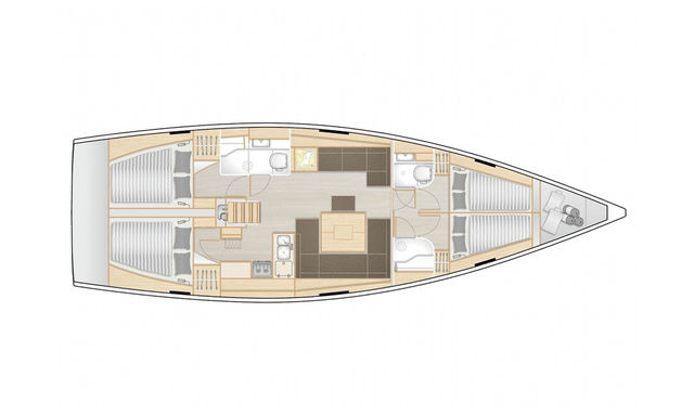 Hanse Yachts 45 ZOE (Generator, Watermaker, Full teak deck, Pearl Grey Hull)