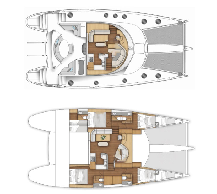 Fountaine Pajot 60 Zorba CAT Cabin 2
