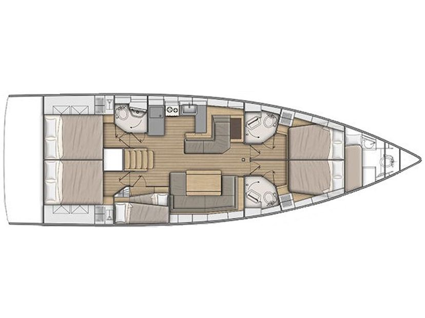 Beneteau OCEANIS 51.1 Barracuda (Refit 2026 - A/C - Generator - Electric Heads - 12 Pax)