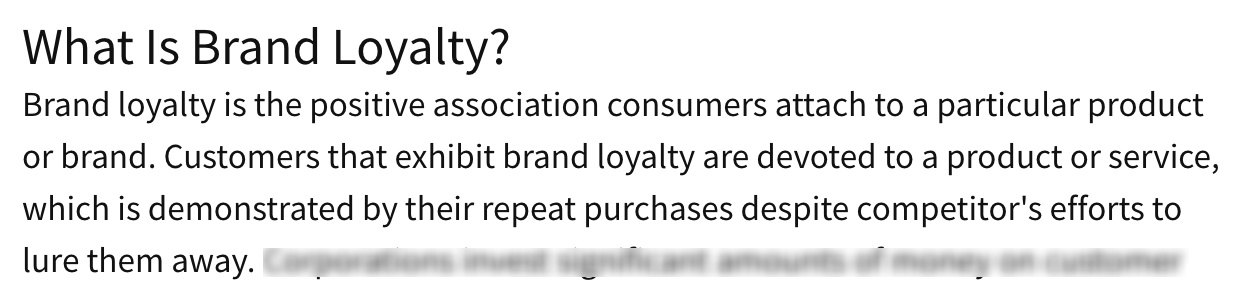 What Is Brand Loyalty Definition