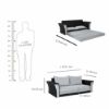 Picture of Lifestyle Leo Fabric Sofa Cum Bed (Black Grey)