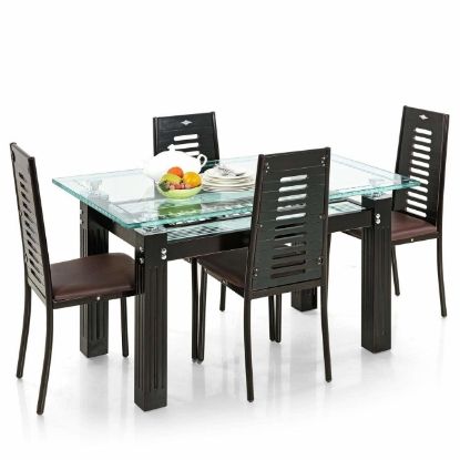 Picture of Royaloak County Four Seater Dining Table Set (Brown)