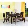 Picture of Fern FIDSFERNKIT4SBCBWN 6 Seater Dining Table Set (Erin Brown)