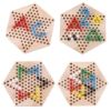 Picture of Wooden Chinese Checkers Hexagon Board With Wooden Marbles ,3+ Age