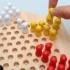 Picture of Wooden Chinese Checkers Hexagon Board With Wooden Marbles ,3+ Age