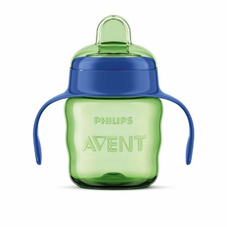 Picture of Philips Avent Classic Soft Spout Cup, 200ml (Green/Blue)