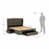 Picture of Forzza Baxter Queen Size Bed with Storage (Brown)