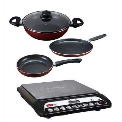 Picture of Induction Cooktop Pic 20.0 With Omega Deluxe Byk Set 3 Pc Set,Black