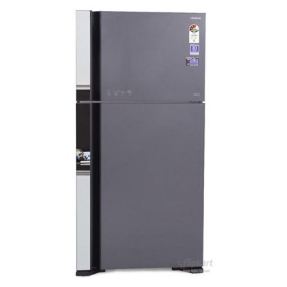 Picture of Hitachi 565 L Frost Free Double Door 3 Star Refrigerator  (Glass Grey, R-VG610PND3)